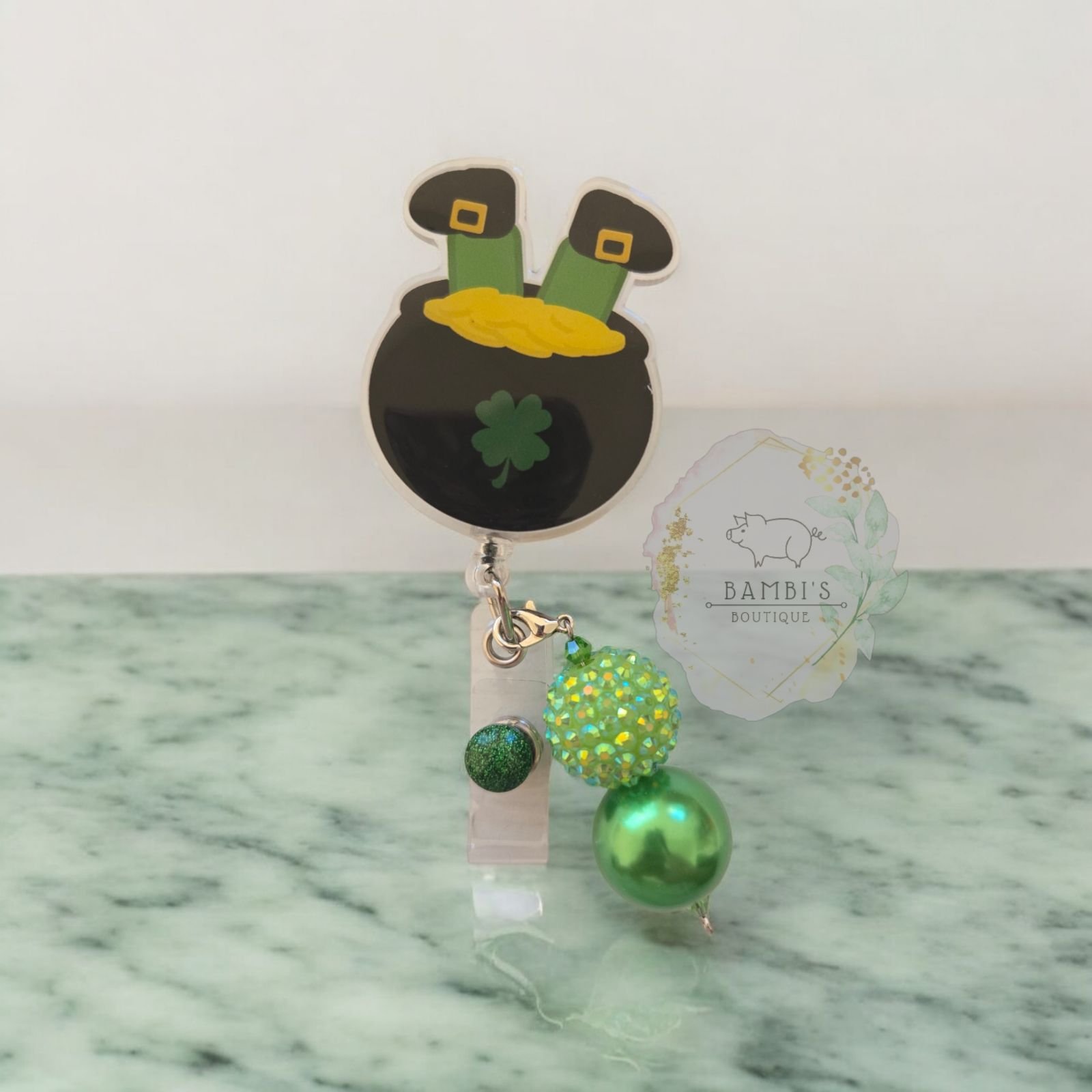 Lucky Leprechaun Badge Reel