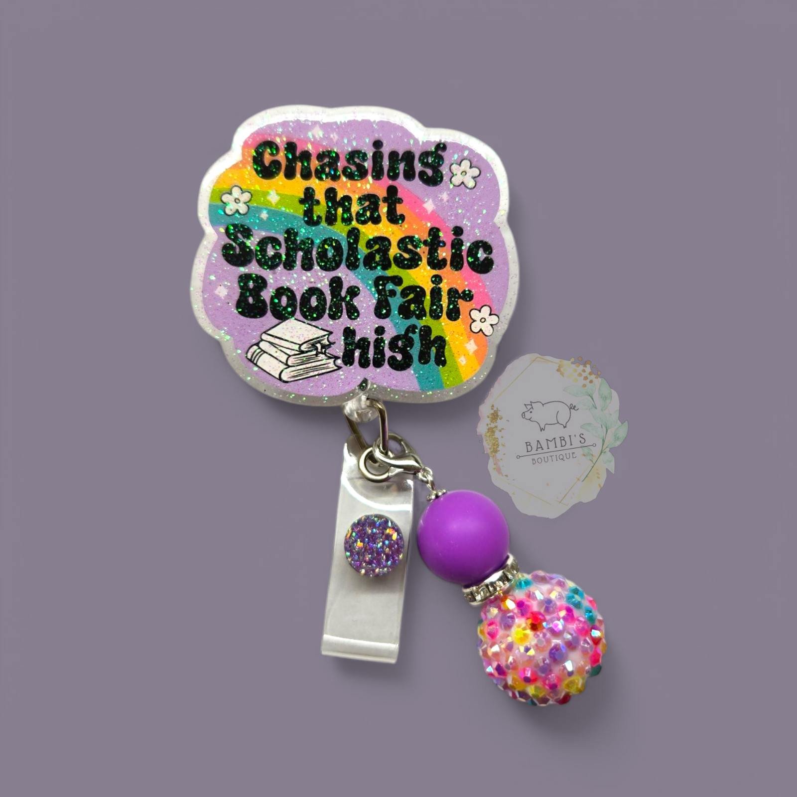 "Chasing That Scholastic Book Fair High" Badge Reel - A Nostalgic Nod to Reading!