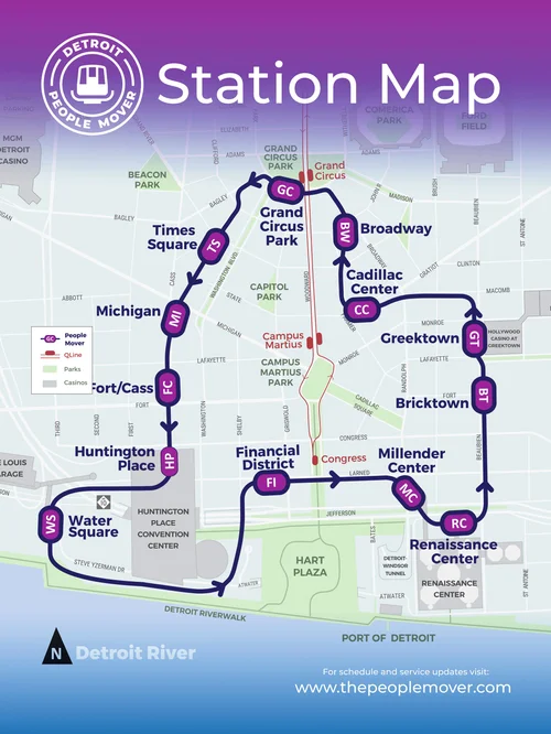 Detroit People Mover Diagram