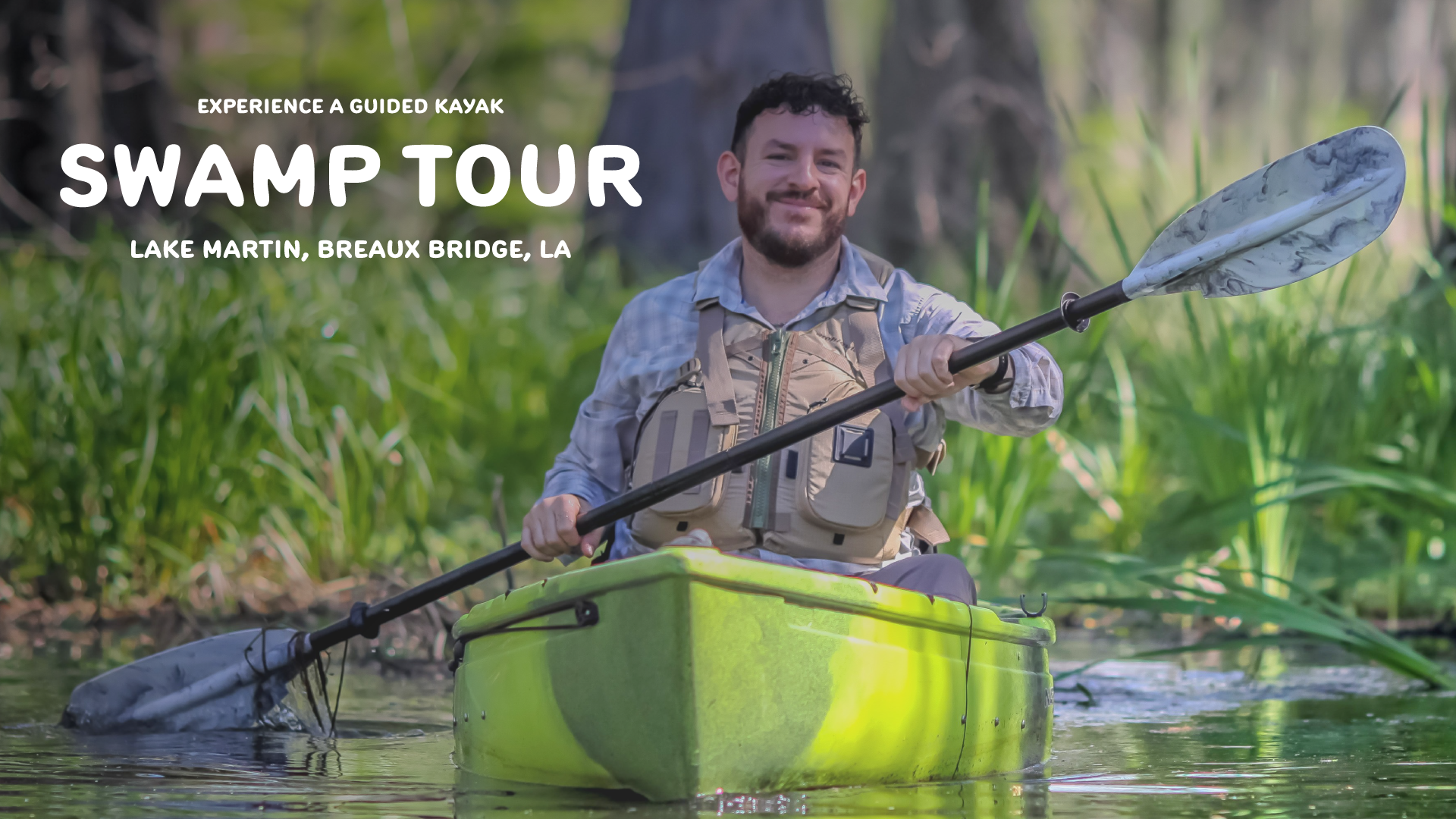 THE ACADIANA ADVENTURE GUIDE - Experience a Guided Kayak Swamp Tour at Lake Martin with TIMOTHY CAZARES