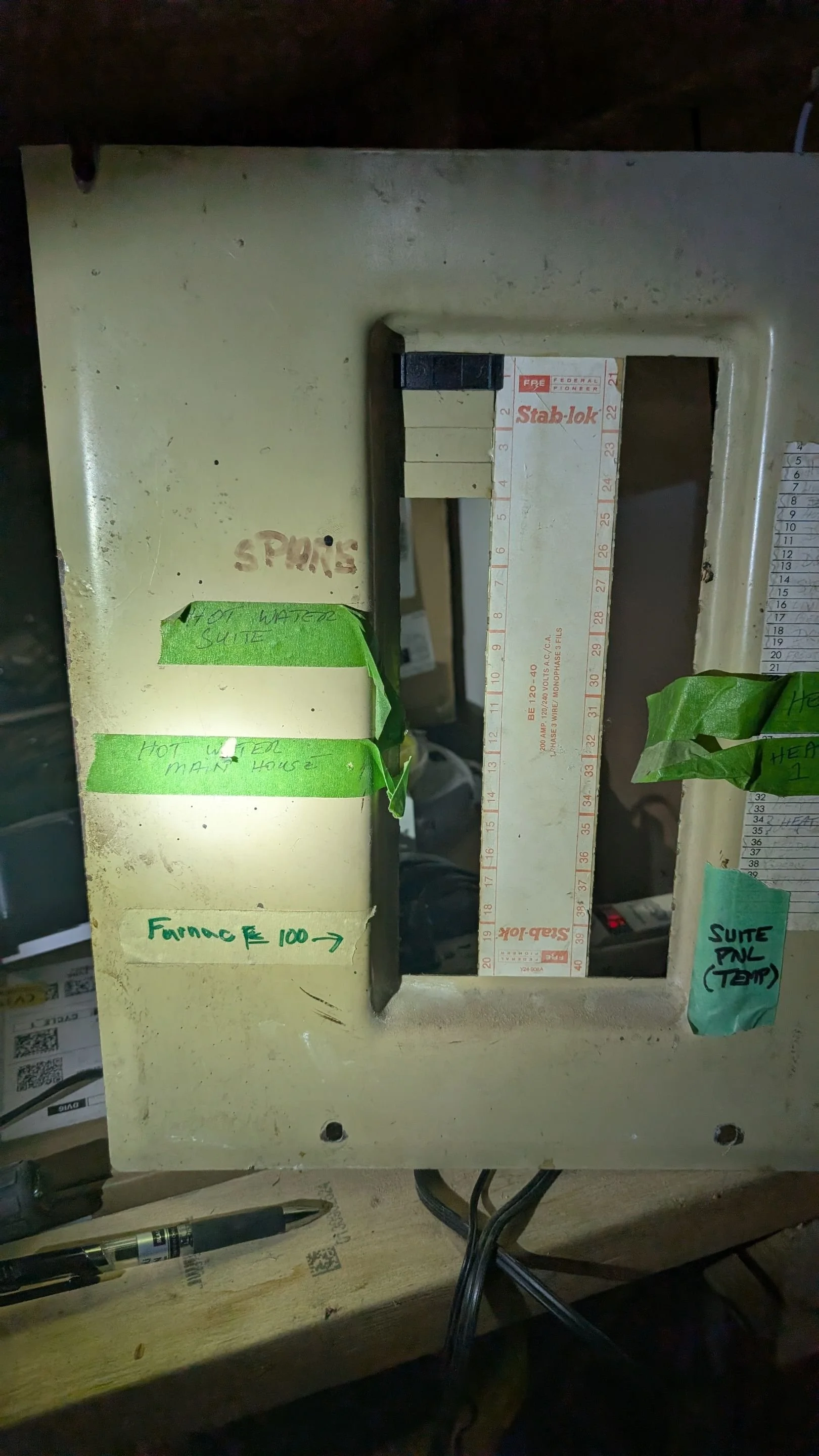 old, outdated and potentially unsafe pioneer stab lock electrical panel