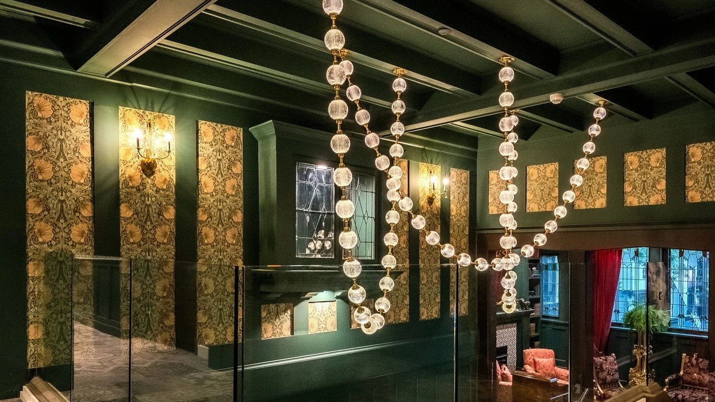 modern vintage looking interior lights put in during the rennovation of the rosemead hotel in victoria