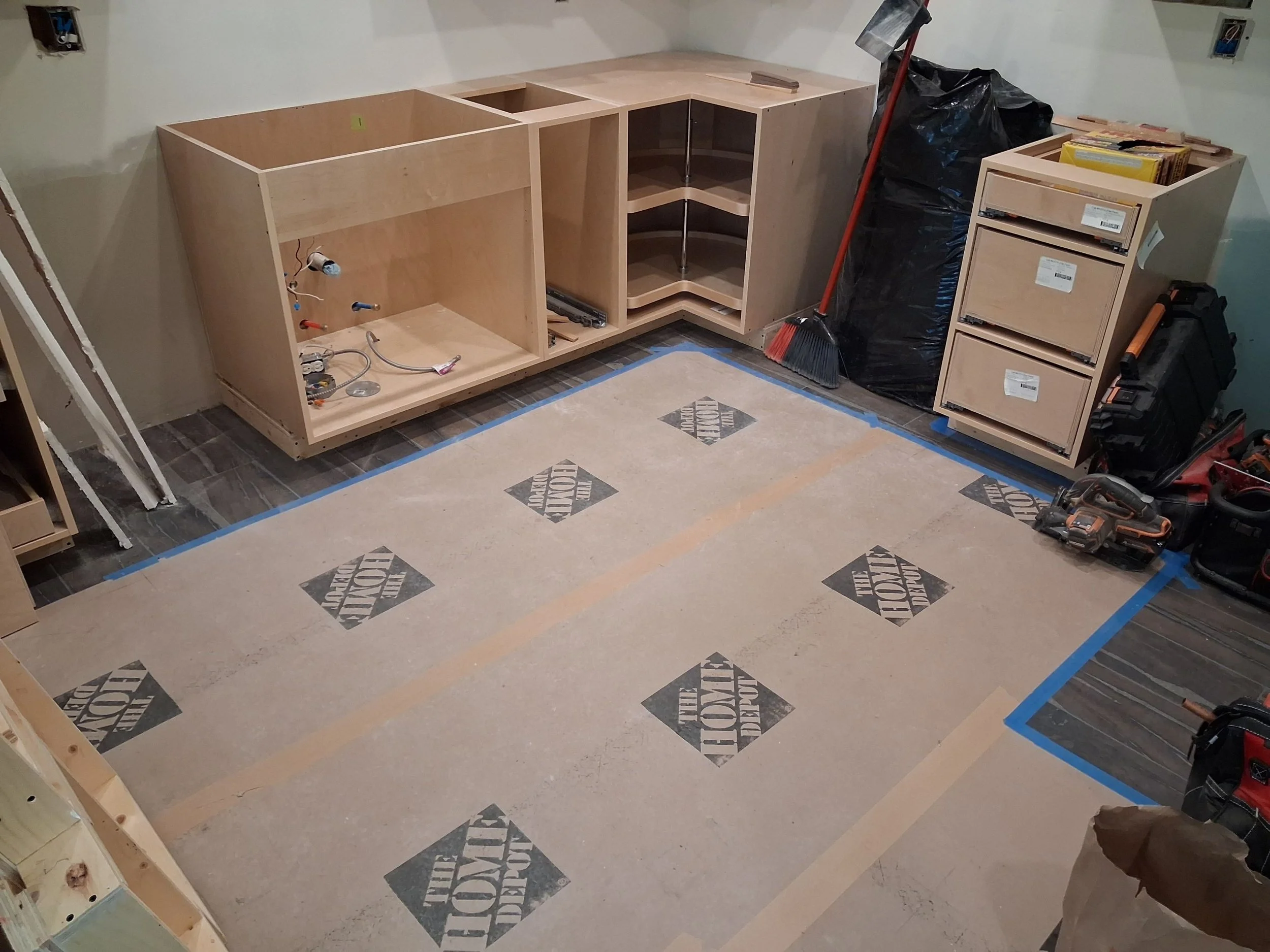 New small-appliance counter receptacles in a renovated Victoria kitchen