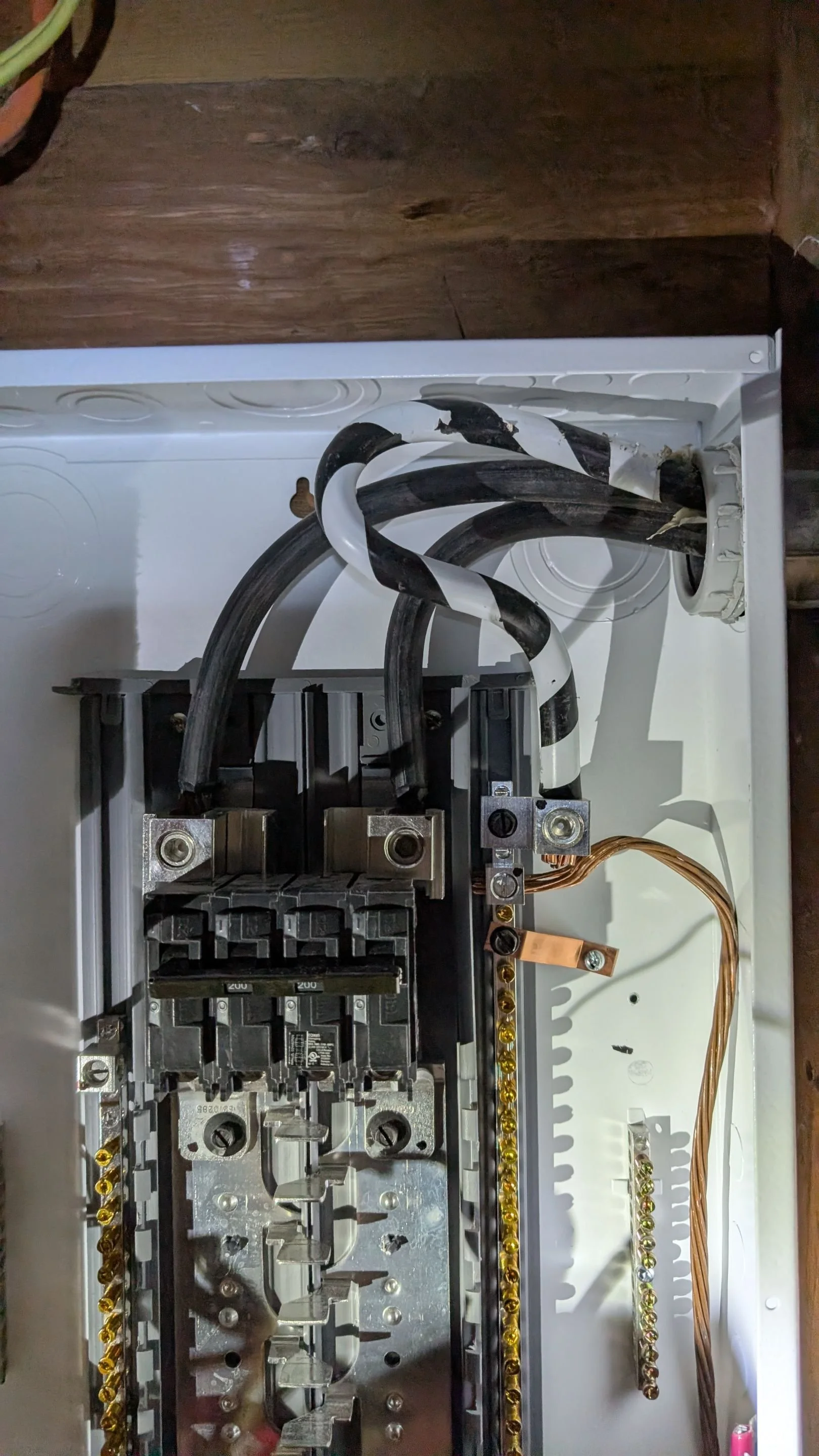new panel wiring being put in during a panel swap in victoria bc