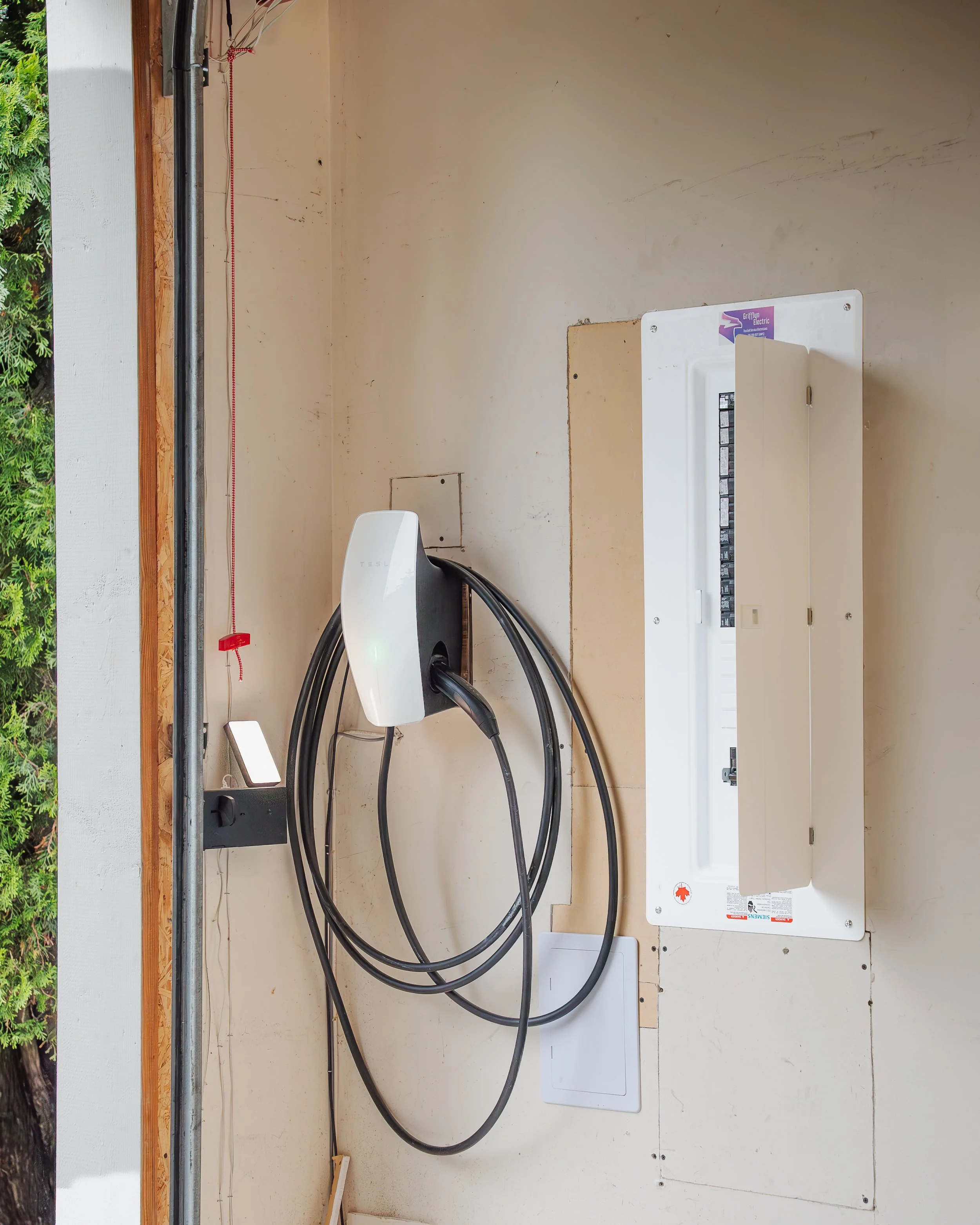 Tesla charger installed by grifflyn electric