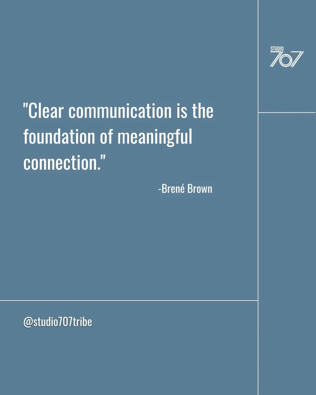 In a world full of noise, clarity cuts through.