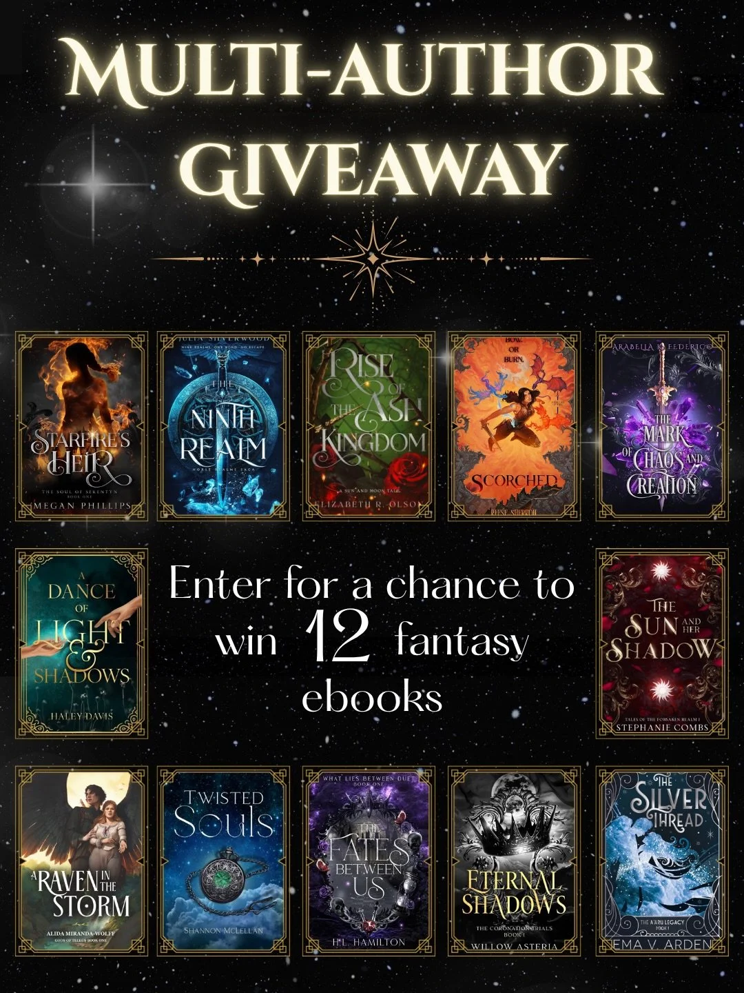 If you&rsquo;ve been looking for your next fantasy read, now is the perfect time to be scrolling by because 12 amazing authors have partnered up for an EBOOK GIVEAWAY! We&rsquo;re so excited for you! The rules are simple:

❤️ Follow all 12 authors:
@