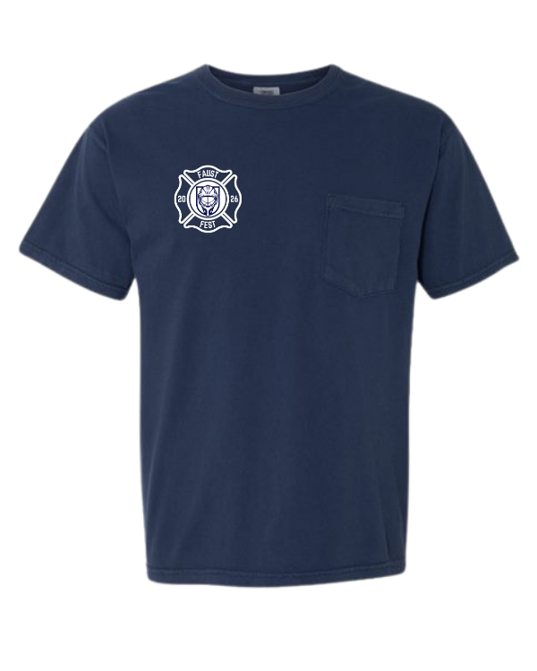 Faust Fest 2026 Fire Badge Pocket Tee
