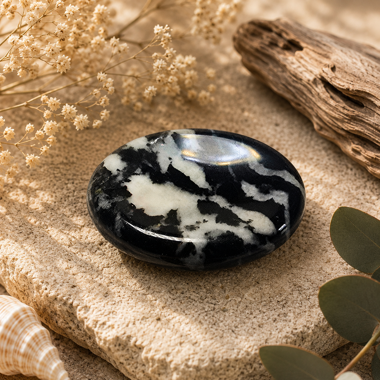 Zebra Jasper Thumb Stone