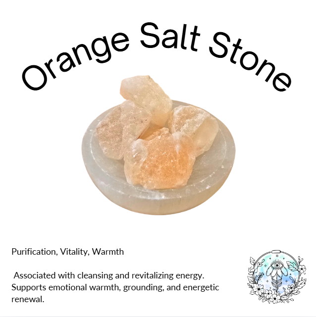Raw Orange Salt Stone