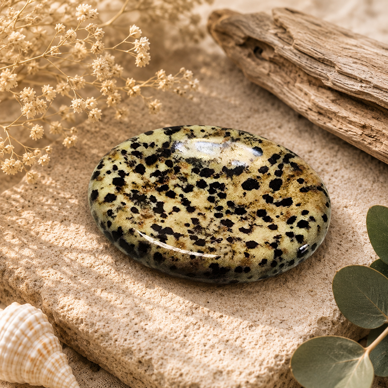 Dalmatian Jasper Thumb Stone