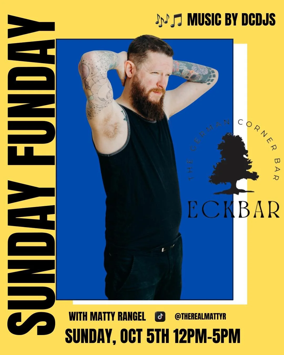 I know damn well yall ain’t doin nothing tomorrow afternoon with no Packer Game on. 
Come Sunday Funday with myself, Digital Crate DJs, and the man, Matty Rangel at Eckbar- The German Corner Bar 
Drinks flowing from 12-5. You seen his hilario