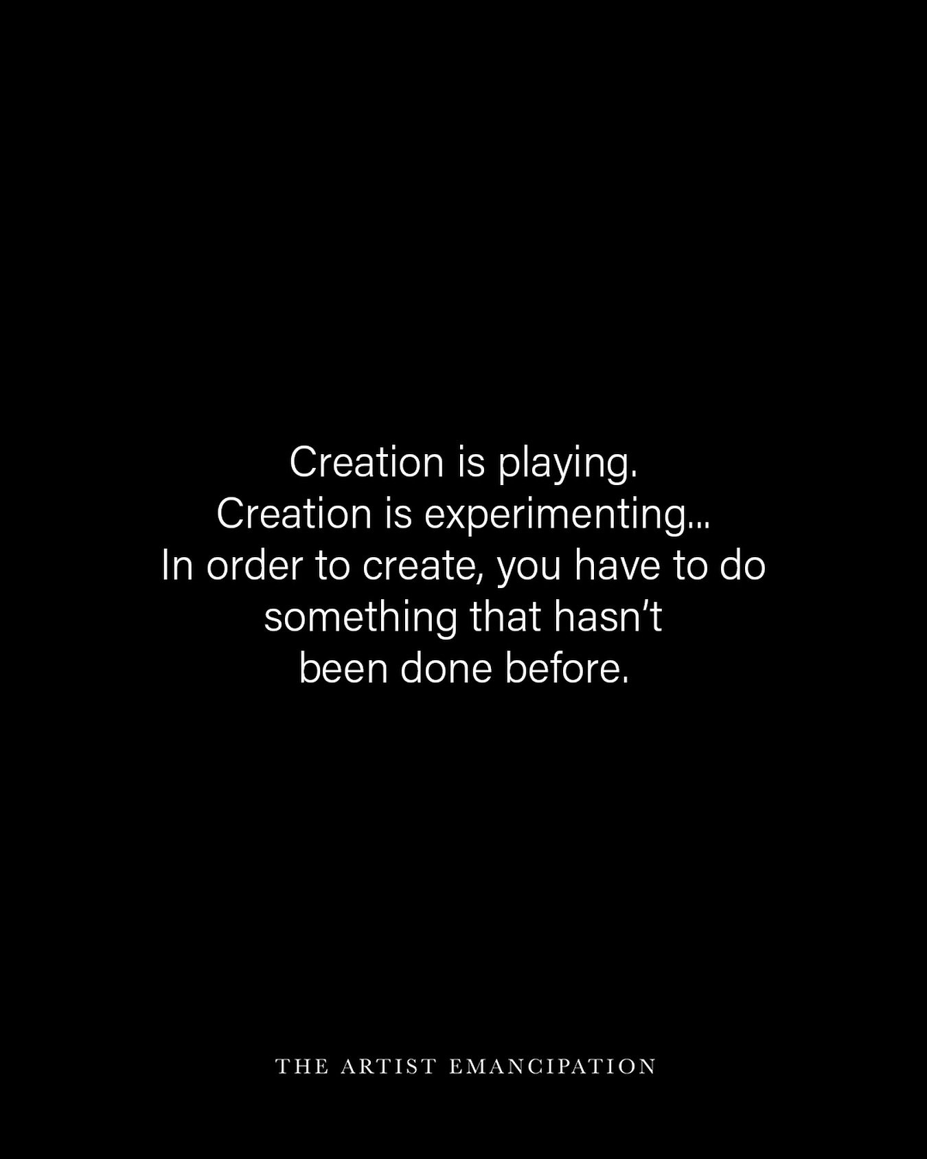 Evolution as an Artist is unavoidable. When we try to stay the same (out of comfort, ease) despite our soul calling us to move beyond what we know &mdash; this is where the internal struggle begins. 

Our creativity is a gift. One that we have to lea