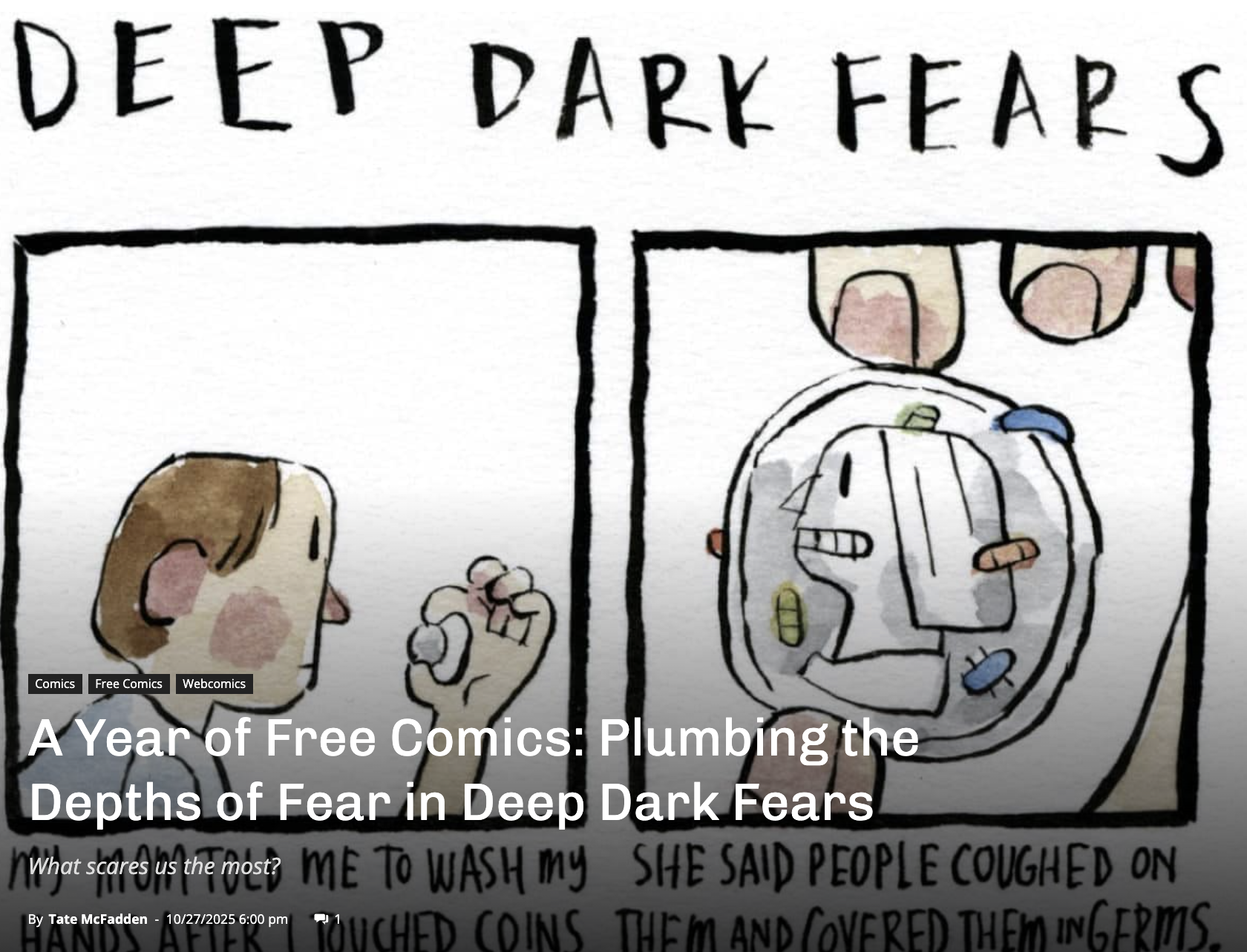 Comics Beat Column - A Year of Free Comics: Plumbing the Depths of Fear in Deep Dark Fears