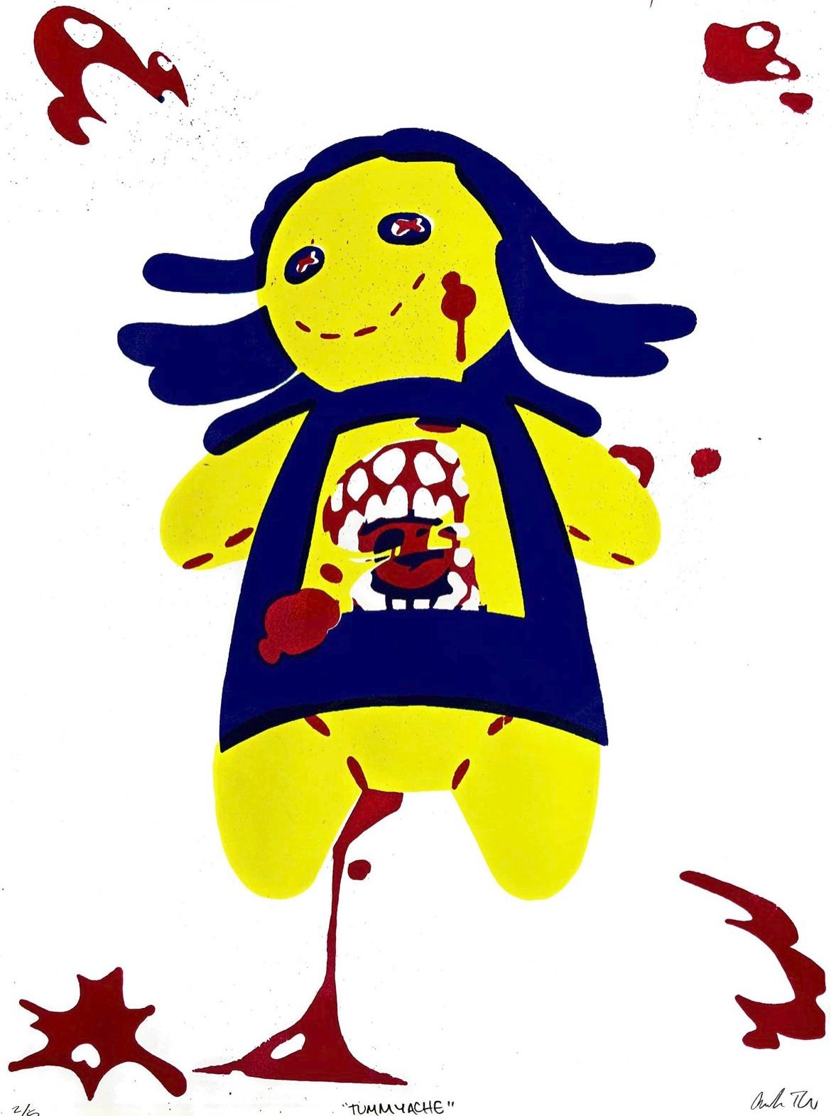TUMMYACHE! (from Slice of Life) - 11" x 15" screen print (2023) - $150