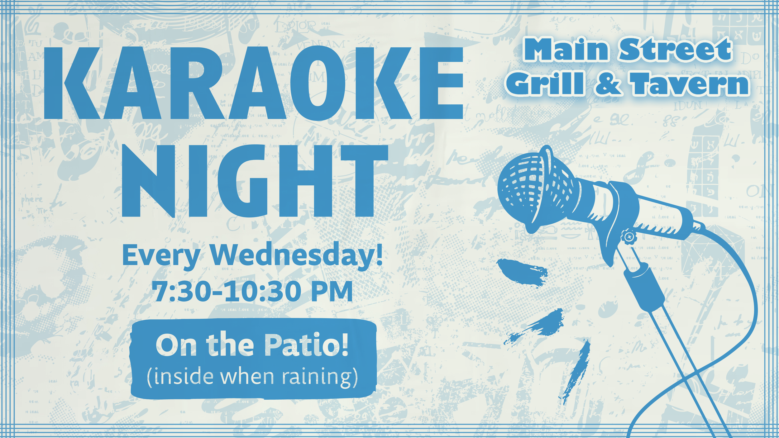 Karaoke on the Patio