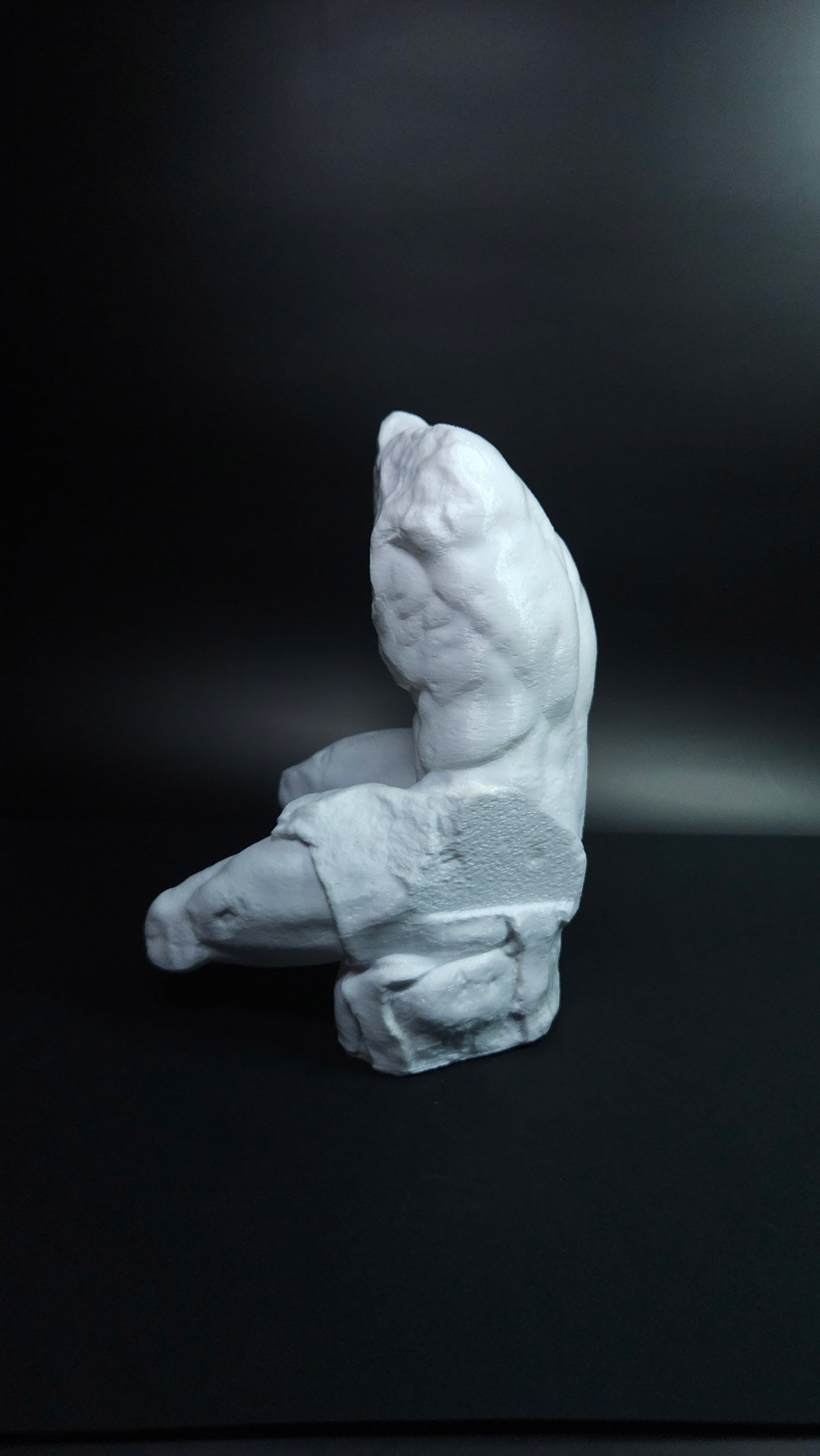 3d printed Torso Belvedere reproduction with light