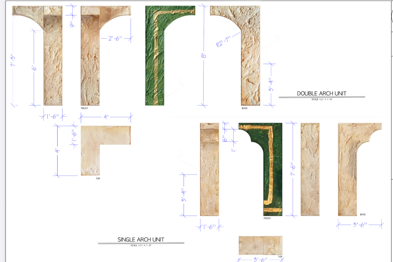 Scenic designer Hayley Wallenfeldt's paint elevations and instructions!