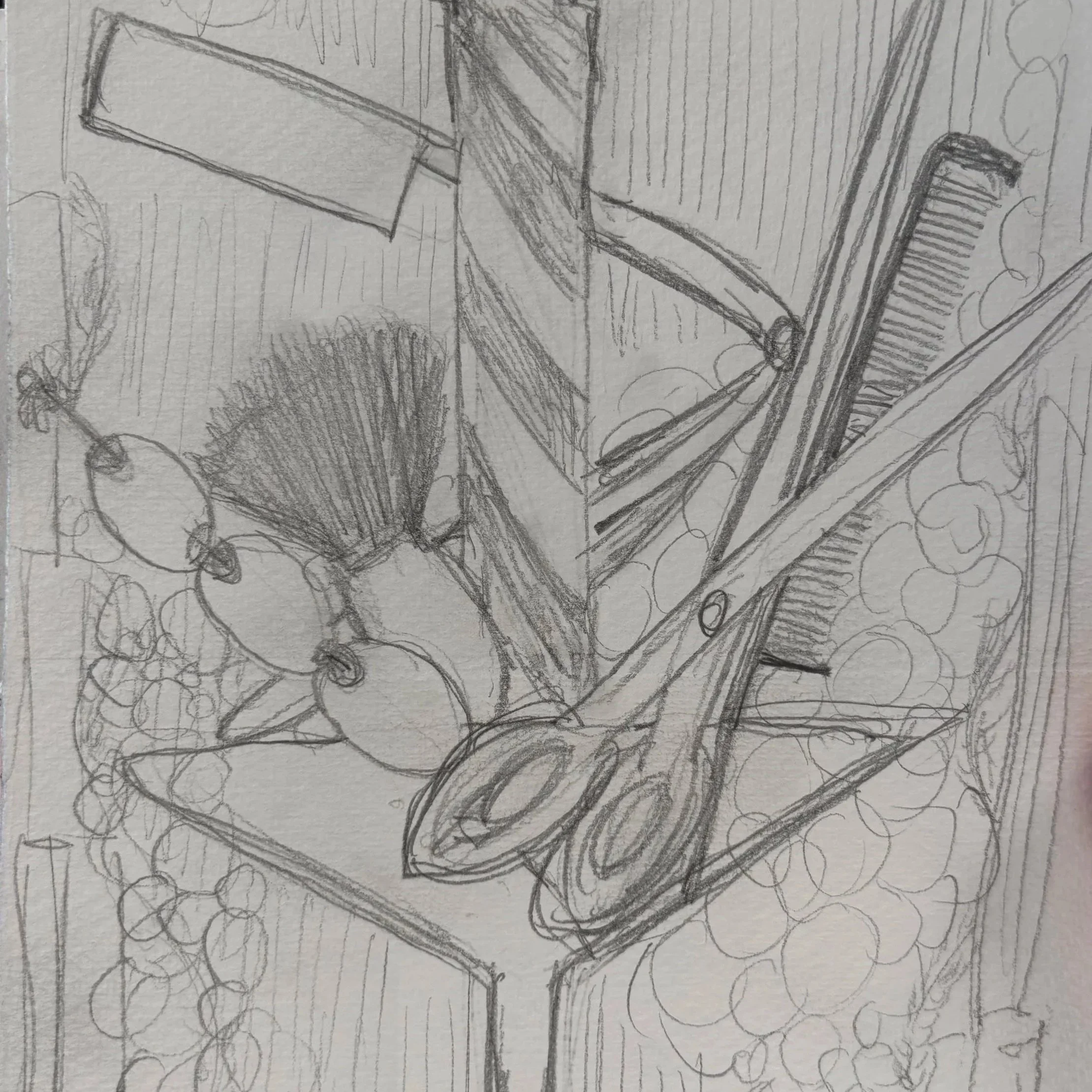 Early sketches and inspiration by artist Dacia Napier.