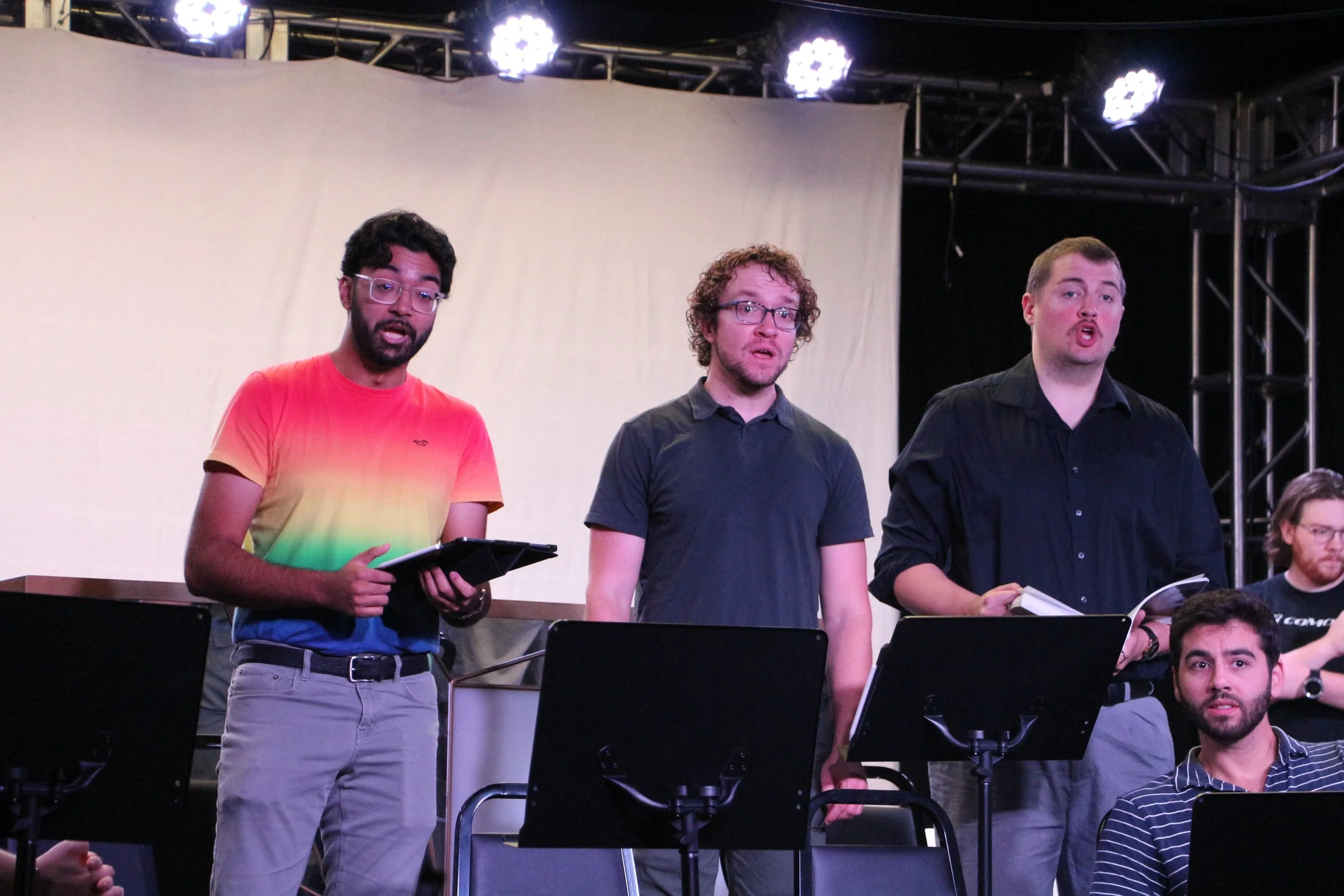 Our chorus of Utah-based singers are locked in during a musical rehearsal!
