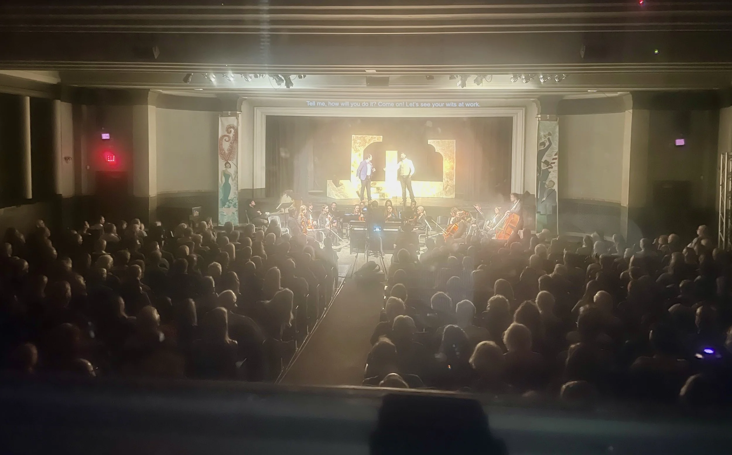 Lisl snaps a photo of the full house from the tech booth!