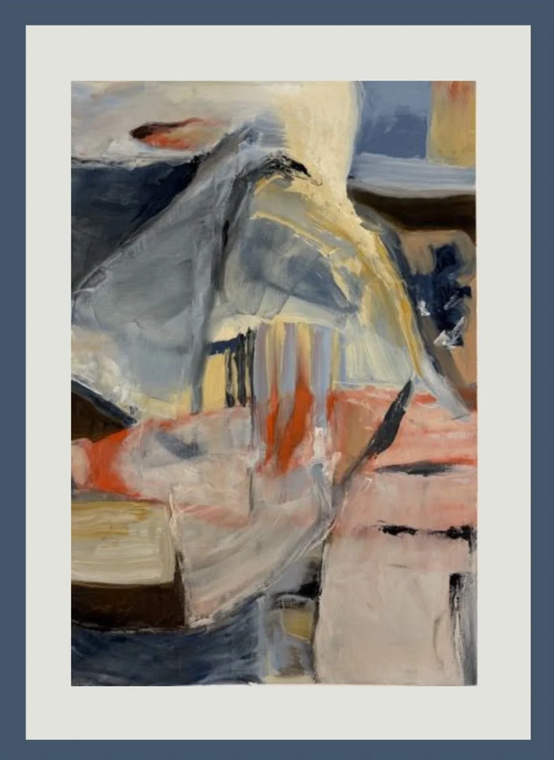 oil on canvas paper - flush mount
