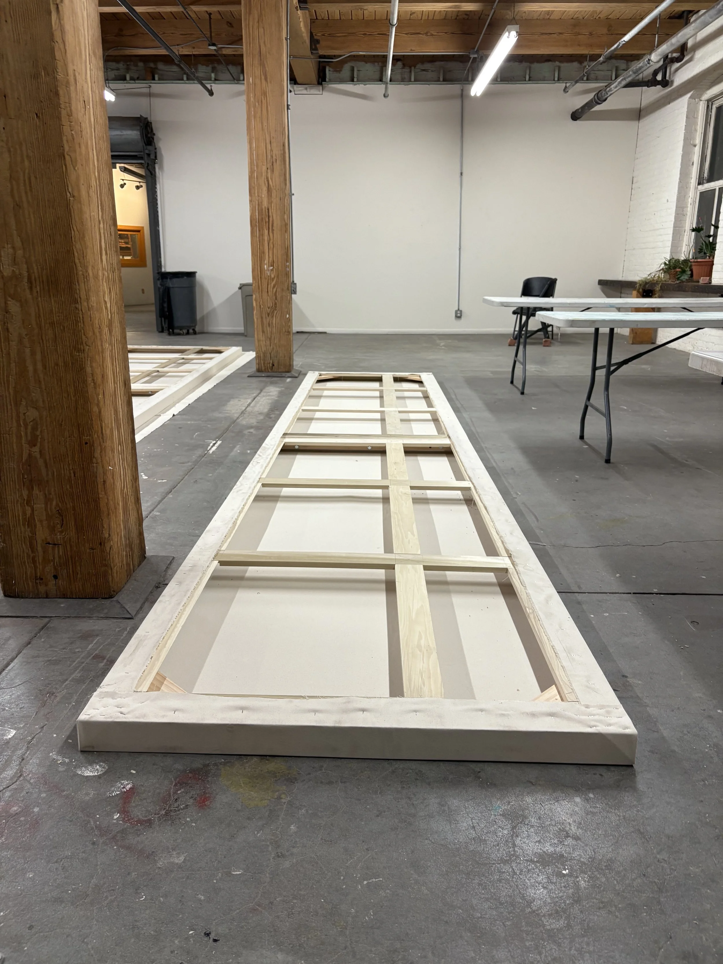 custom stretcher frame - 4'x20'