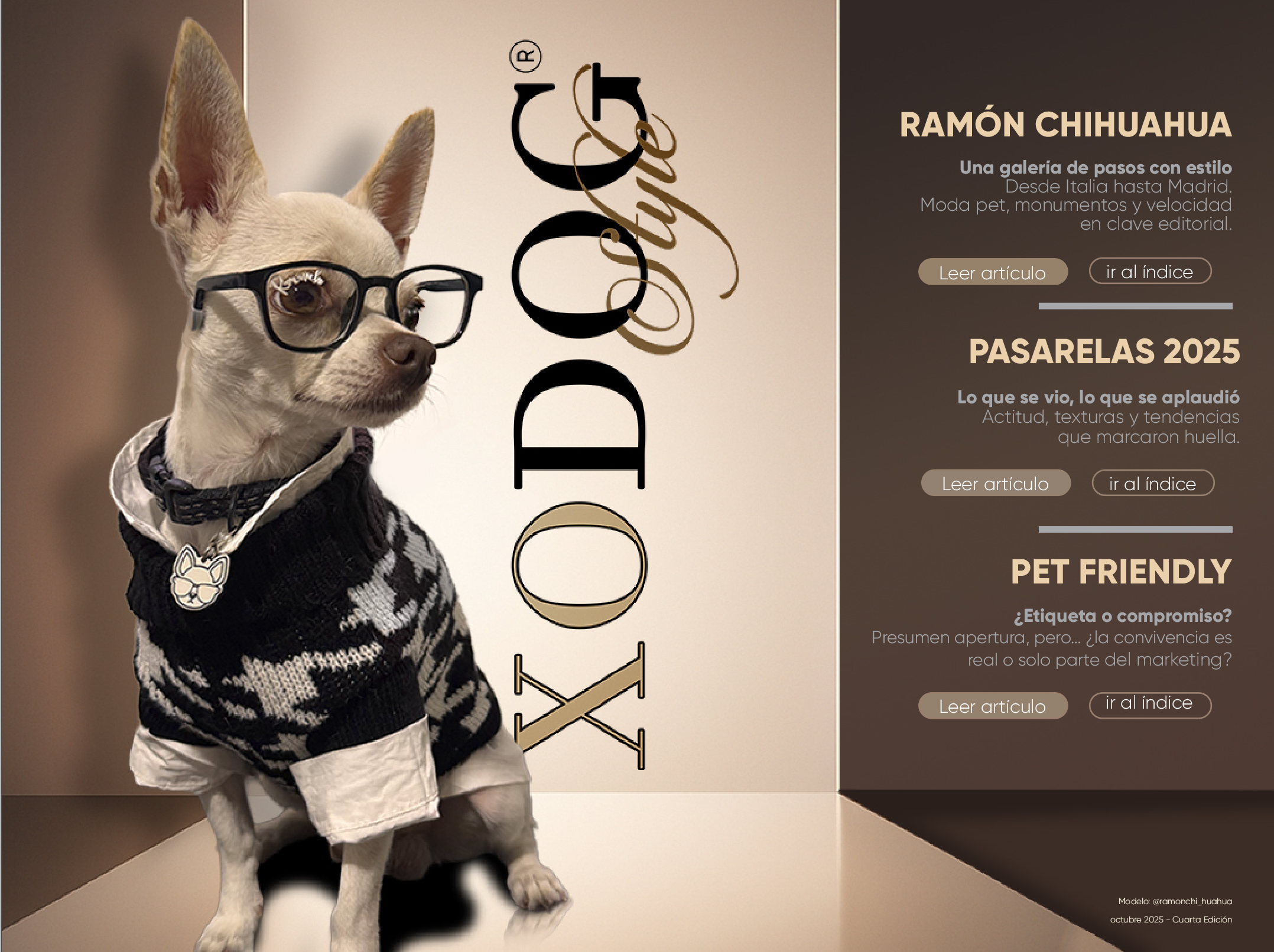 portada de XODOG style Magazine edición 4 - lifestyle & cultura pet, moda canina y tendencias pet-friendly