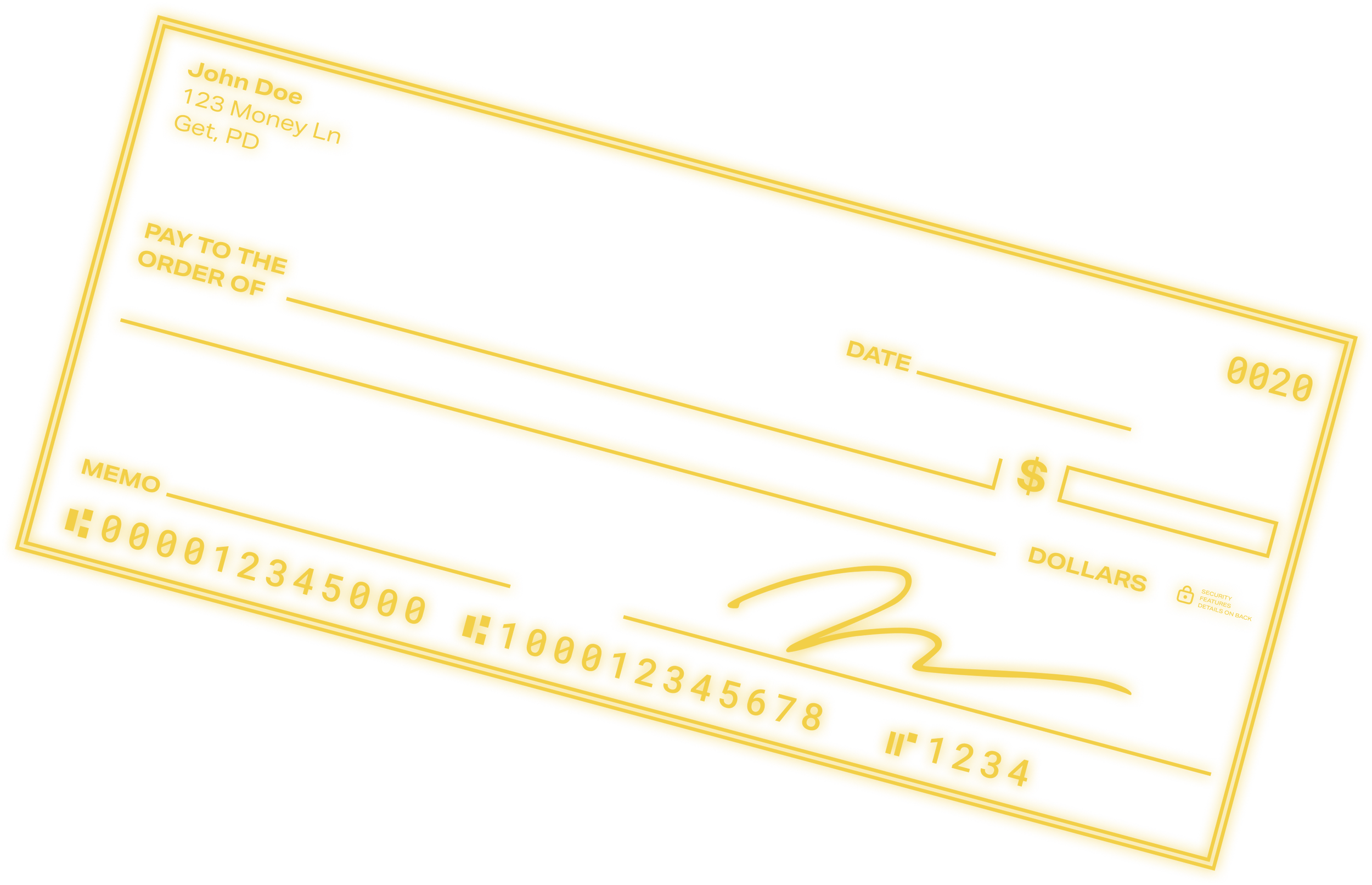 Yellow security or access card with raised patterns and lines.