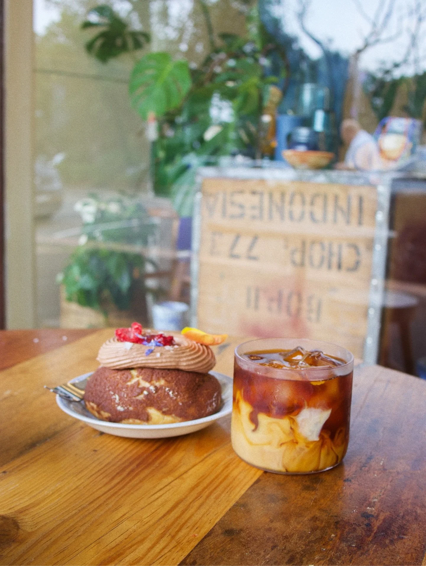 Cold brew with a dash of milk plus a treat from @gardensgatebakery 

Day made ☕️ 

Nuf said 😉