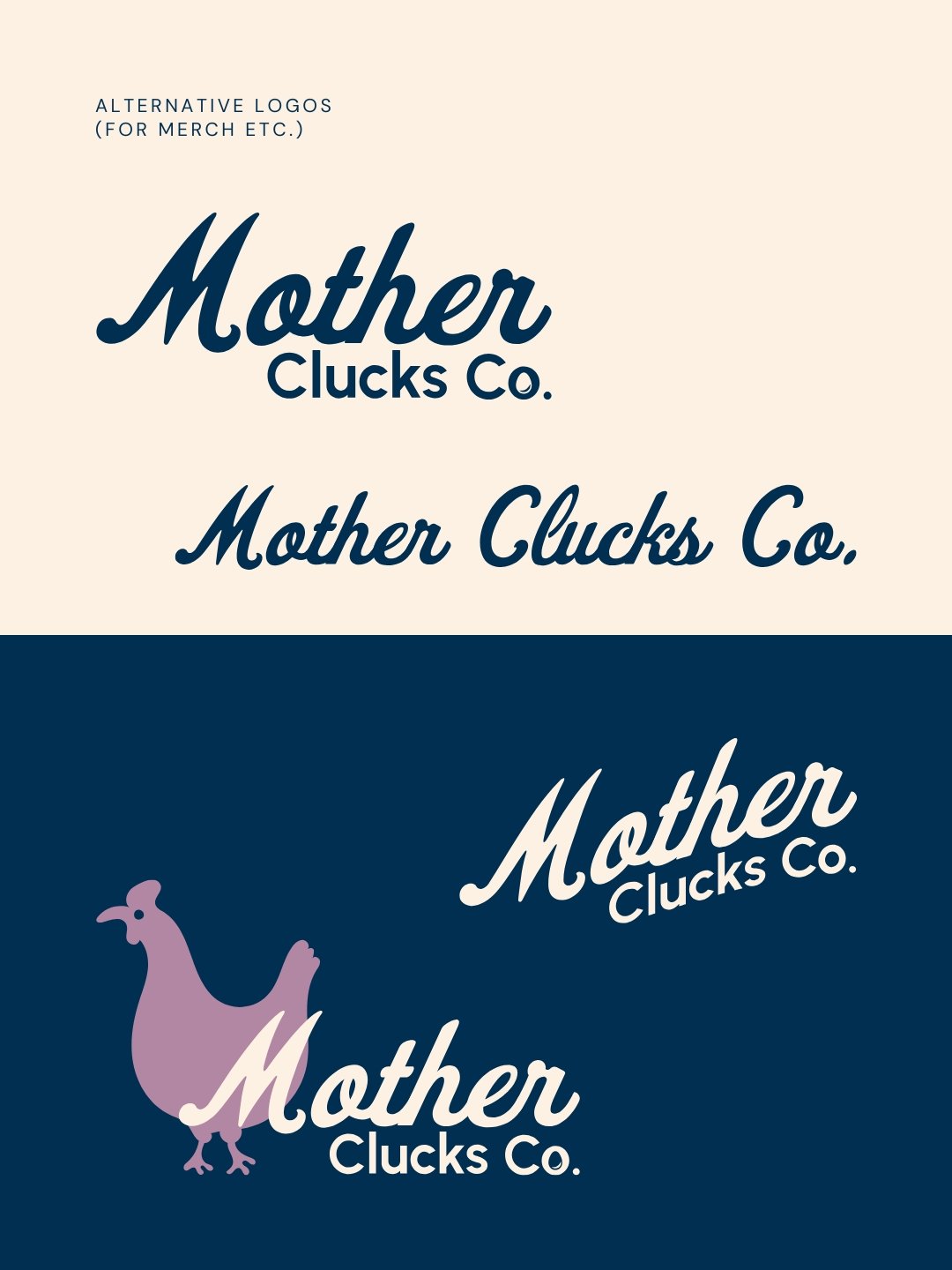 Branding and illustrations for Mother Clucks Co.