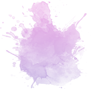 A light purple ink splatter on a transparent background.