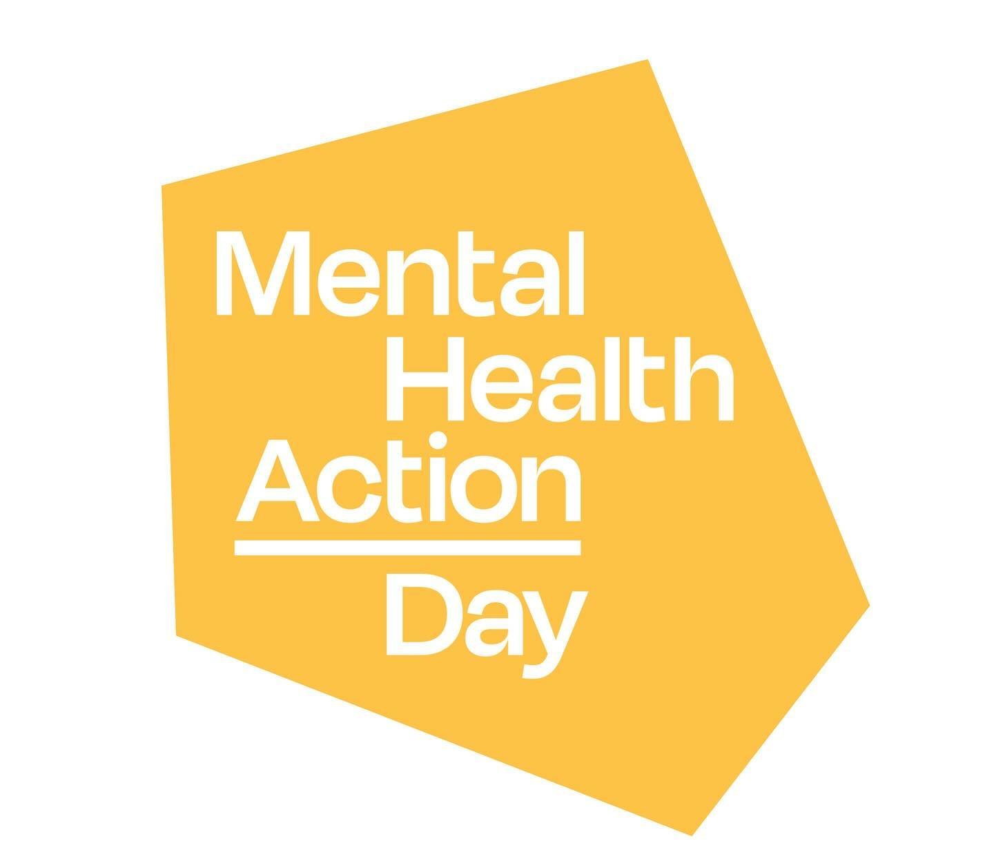 Today is Mental Health Action Day. Prioritize your mental health and take an action that feels most helpful for you. Some suggestions include connecting with friends and/or family, engaging in a mindful awareness activity such as meditation or yoga, 