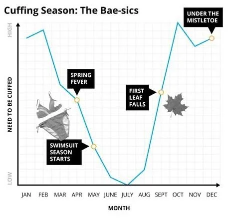 The temperature is dropping&hellip;.it&rsquo;s cuffing season! 

It&rsquo;s that time of year when &ldquo;I&rsquo;m not looking for anything serious&rdquo; turns into &ldquo;Let&rsquo;s lock this in.&rdquo;

From a psychological standpoint, cuffing s