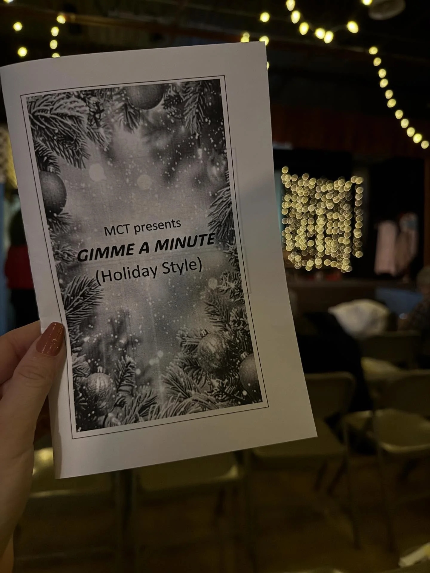 Got to watch my one-minute play Date Bot come to life tonight 🤖✨ Huge shoutout to the insanely talented actors who made it shine! 

Loved seeing all the plays from around the world. I left feeling VERY festive 🎭🎄💫