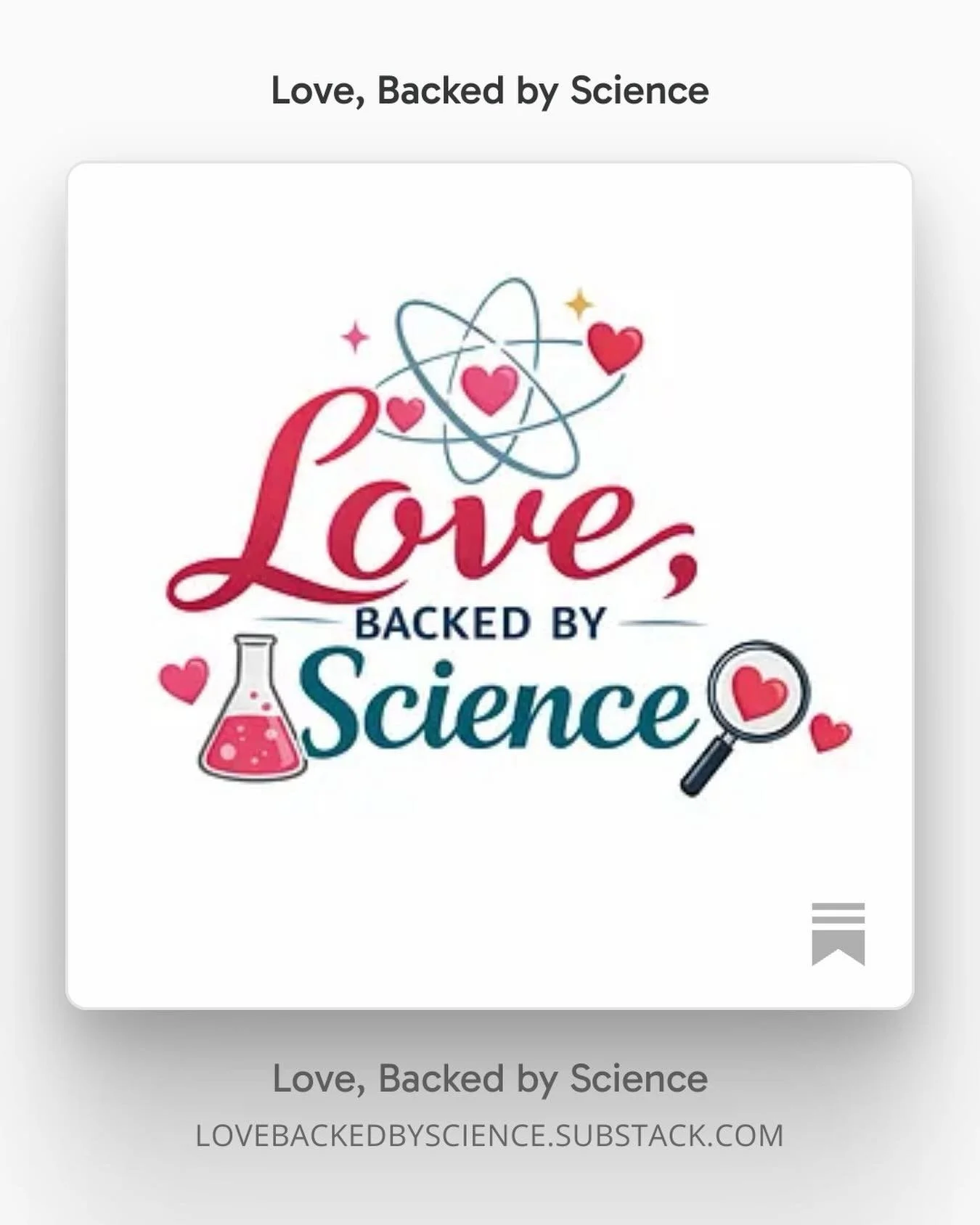Excited to share that I&rsquo;ve started a Substack: Love, Backed By Science. A space for exploring relationships, psychology, and why we do the things we do, with data, depth, and just a touch of dramatic flair. 

As a relationship researcher endles