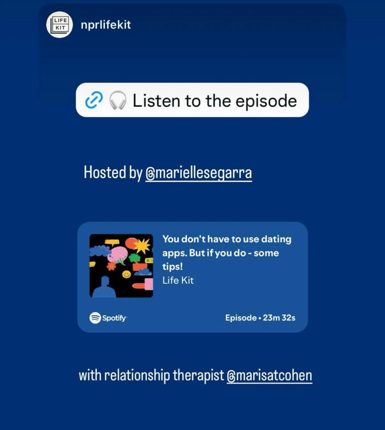 Check out @nprlifekit to learn about the signs of dating app burnout and what you can do to manage it. ✨