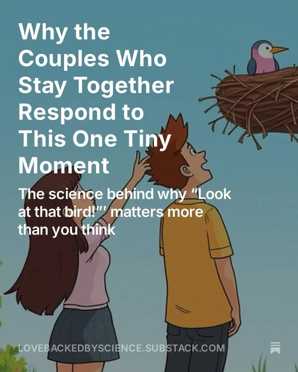 Love isn&rsquo;t built on grand gestures; it&rsquo;s built on responding to moments of connection.

New Substack post is up. Check it out!
