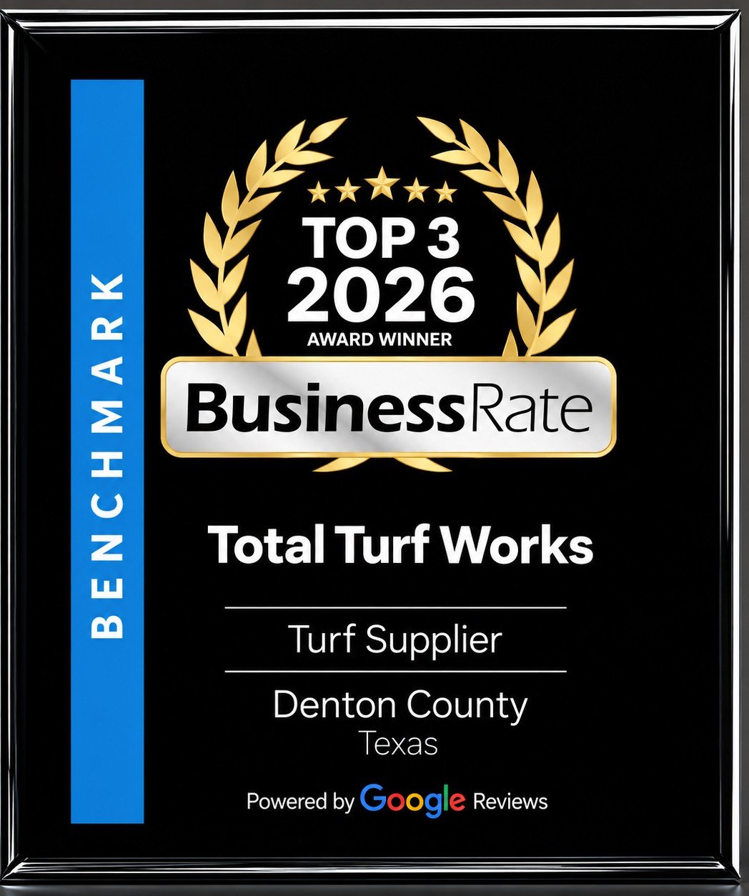 BusinessRate Top 3 2026 Award, Total Turf Works
