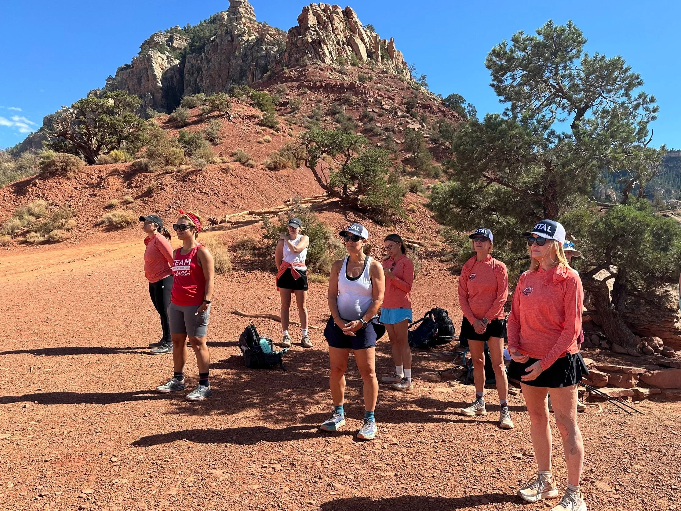 Group of VITAL adventurers preparing for the Grand Canyon crossing.