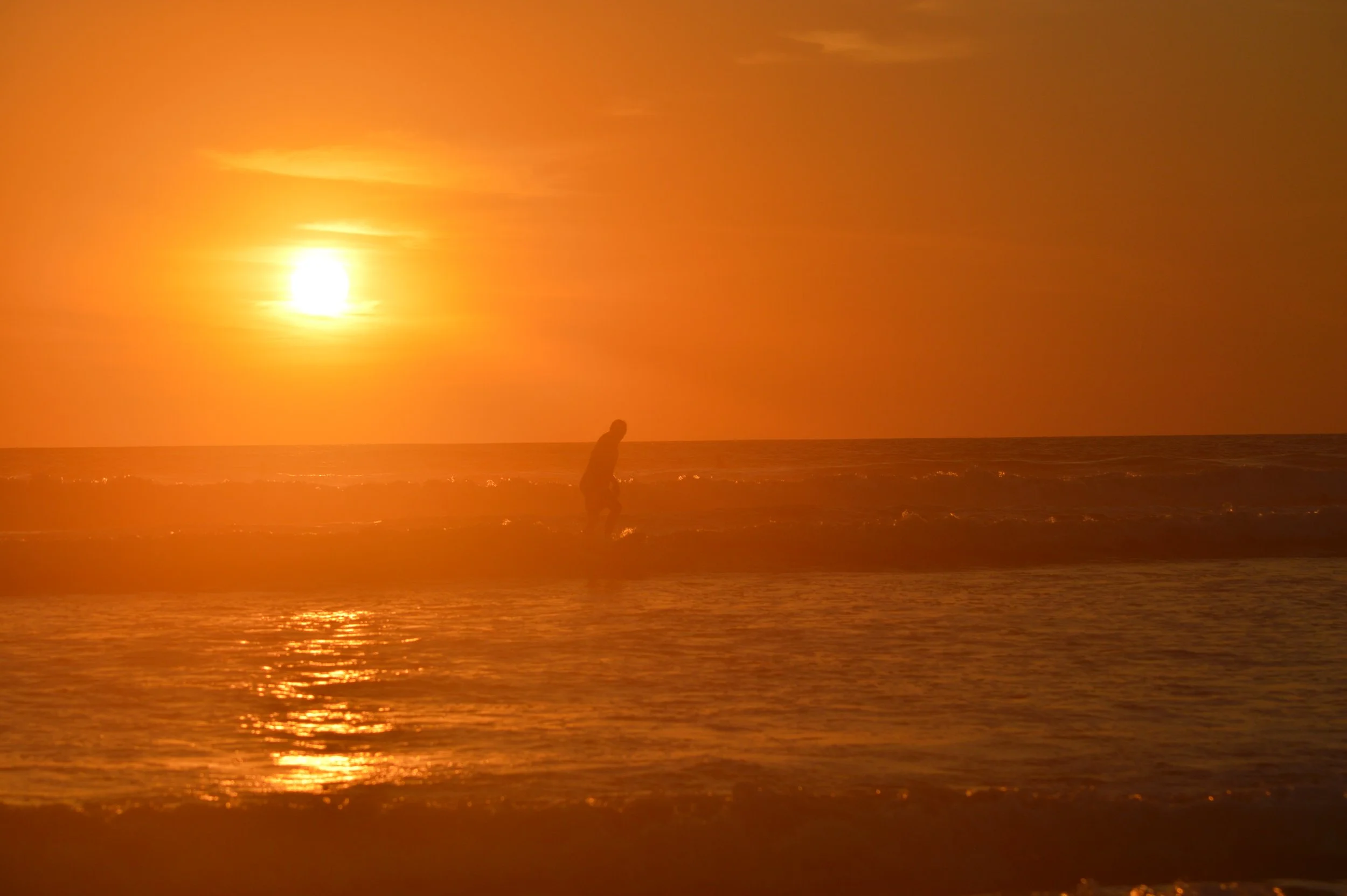 Sunset surf