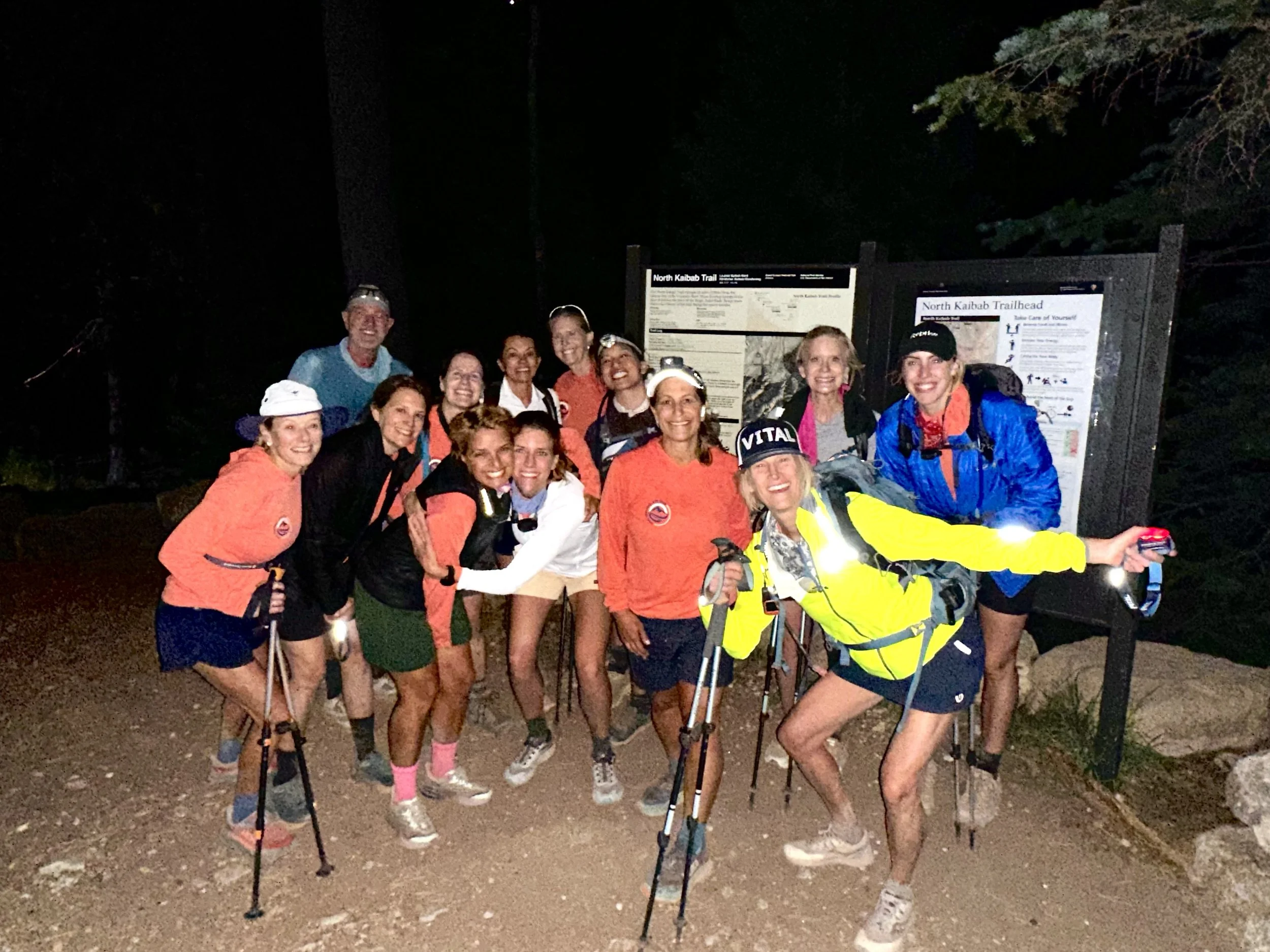 Our VITAL R2R  team reaching the North Rim, Grand Canyon on the Rim-to-Rim hike.