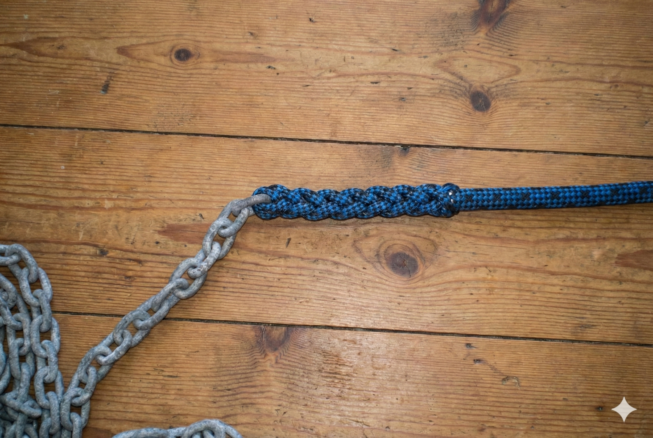 Rope To Chain Splice - 3/12 Strand Rope