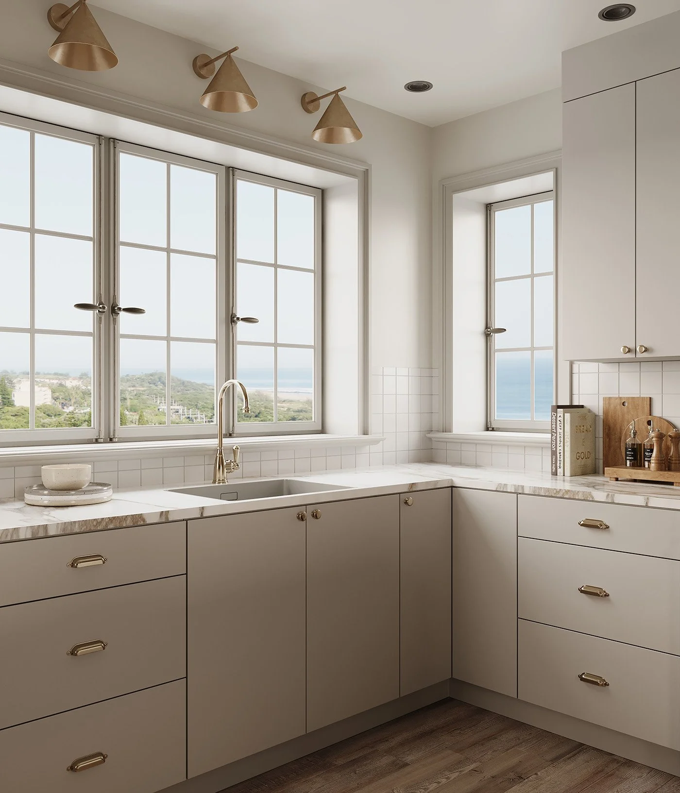 Modern Flat Panel Kitchen Remodel by ARCADE GREEN Kitchen Cabinets, Bathroom Vanities & Vinyl Flooring — Project 3 project photo