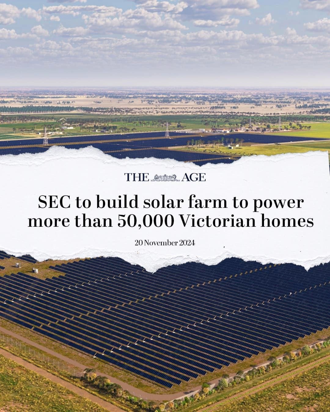 100% publicly owned solar farm and battery, brought to you by the Allan Labor Government's State Electricity Commission.
 
This is what state-owned electricity looks like in Victoria, and when it's up and running, 100% of it's profits will be reinves