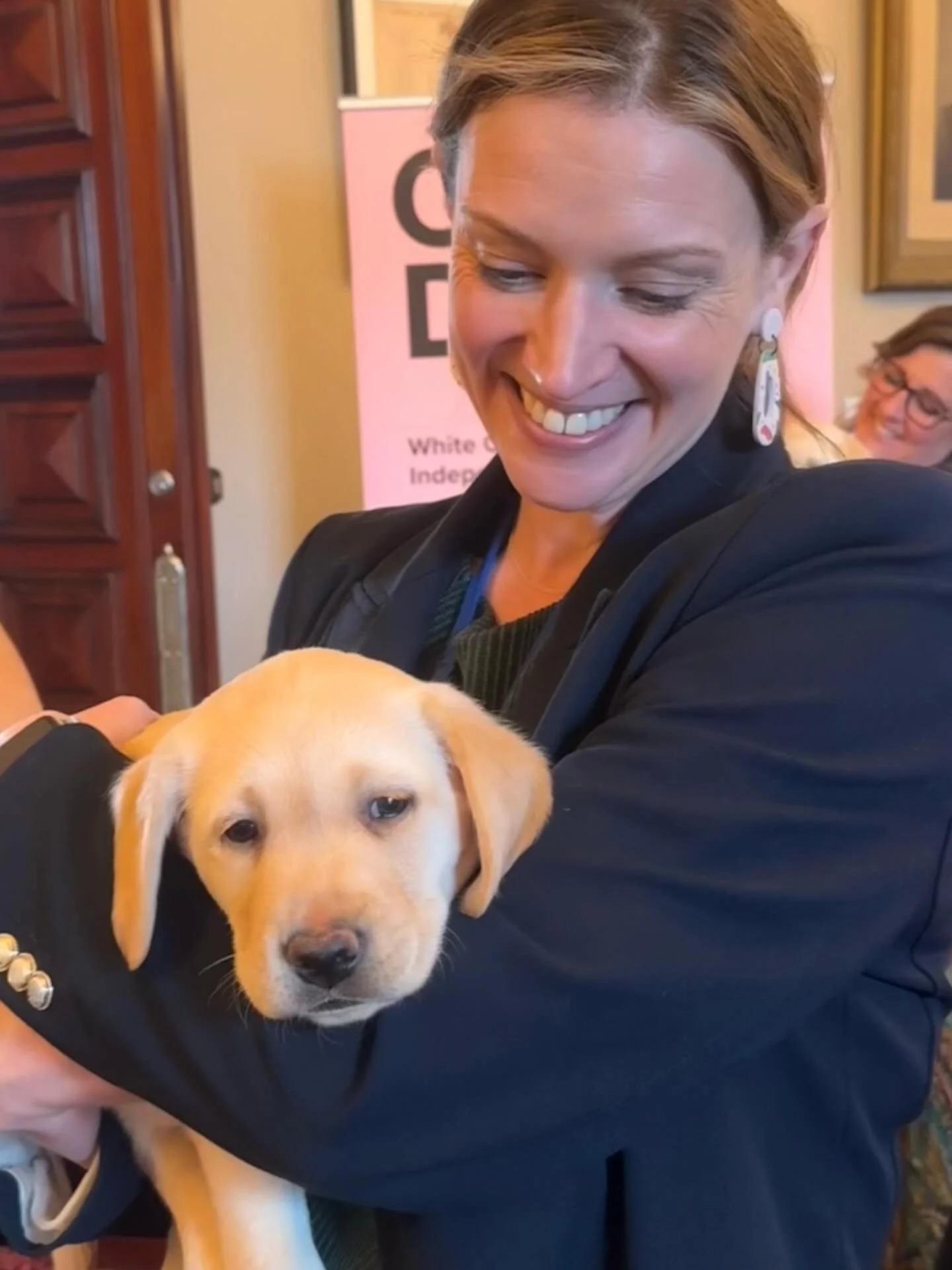 This sleepy little angel is seven weeks old and is learning to be a guide dog! I was so lucky to have a cuddle 🥰 

Thank you for your work @guidedogsaustralia for Victorians with vision impairment.