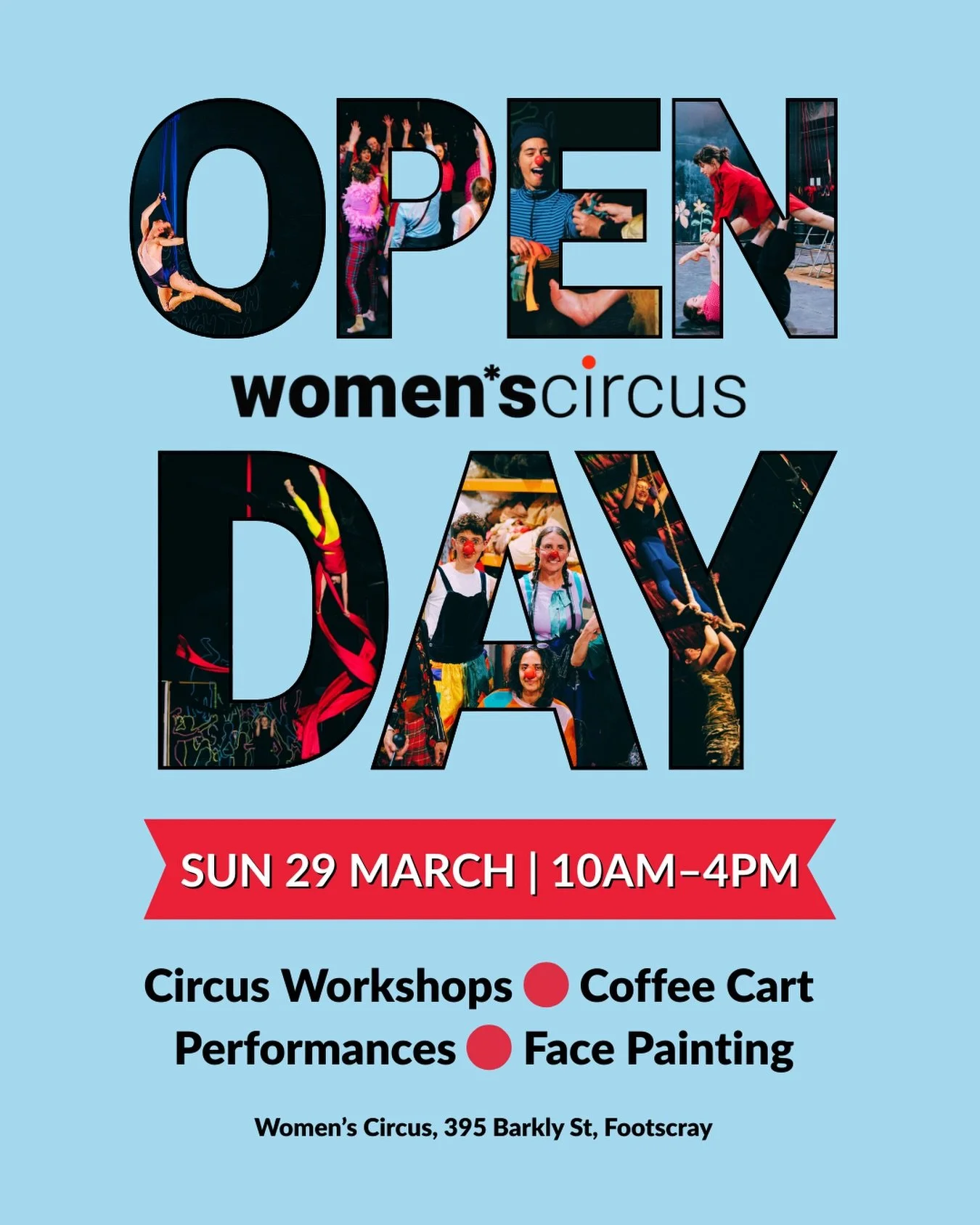 Test Your Circus Skills this Sunday!🤸&zwj;♂️ 
 
@womenscircus are hosting a free Open Day event this upcoming Sunday. 
 
The festivities will include interactive circus workshops for both children and adults, pop-up performances, a coffee cart and f