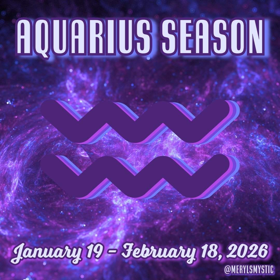 Aquarius Season in Western Astrology is January 19th - February 18th this year.
.
Aquarius is the water bearer, often mistaken as a water sign; it is our Fixed Air sign, as it occurs mid-winter in the Northern Hemisphere.
.
On top of being the humani