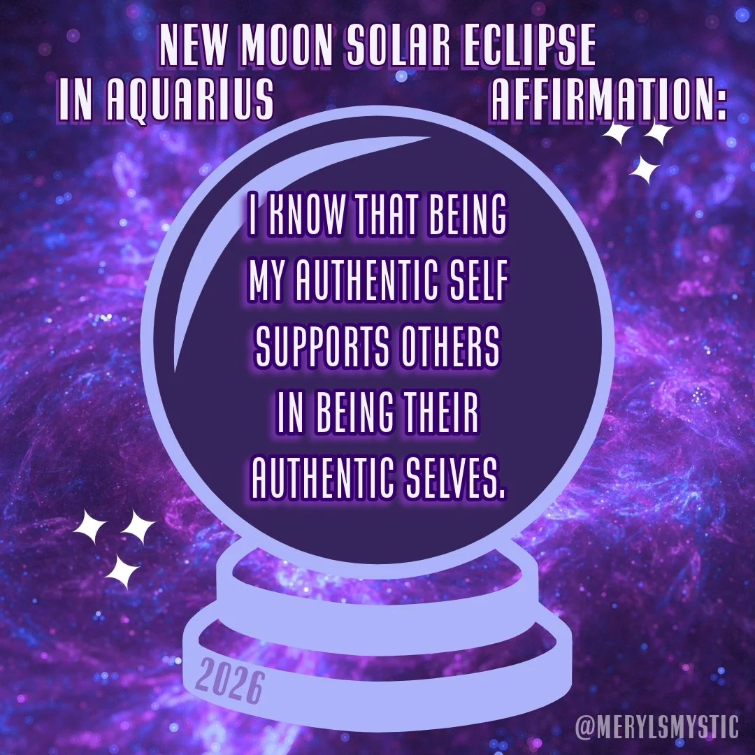 The New Moon took place in Aquarius just after 5 am MST this morning, Tuesday, February 17th, 2026.
.
And it's a Solar Eclipse this year, which amps up all the energy.
.
The New Moon in Aquarius always ushers in the Lunar New Year, and moving from a 