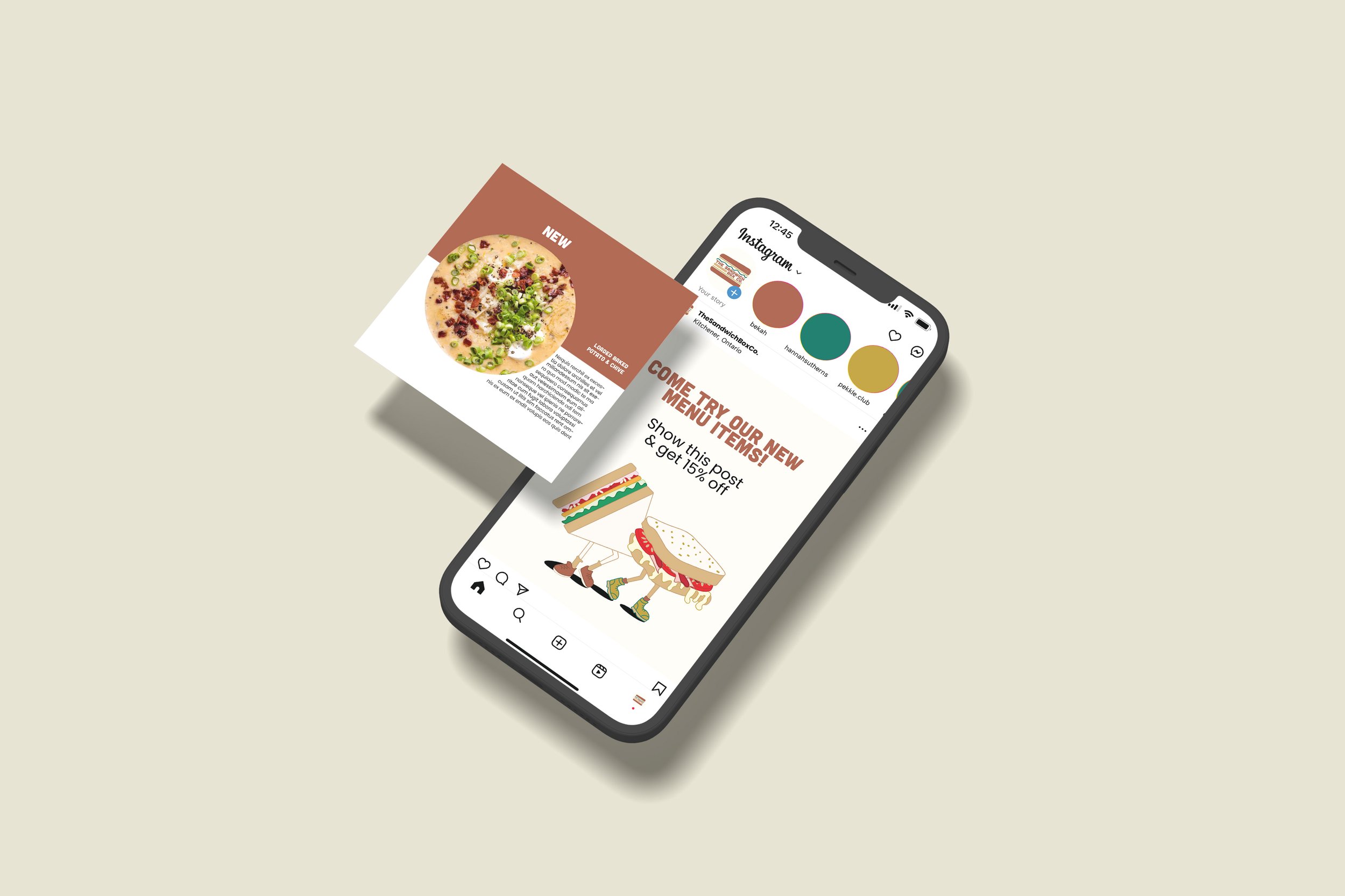 The Sandwich Box Co. Instagram Mockup